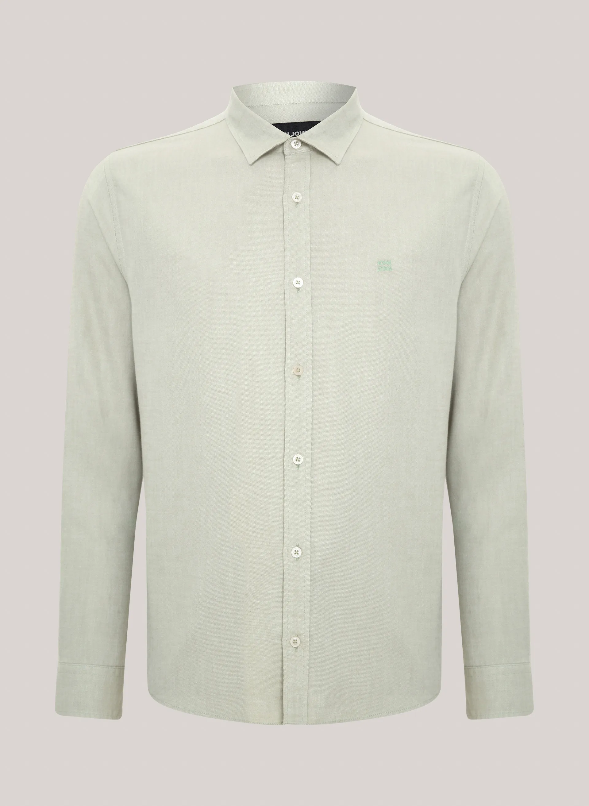 Camisa Regular Fit Ox Light Green John John Masculina