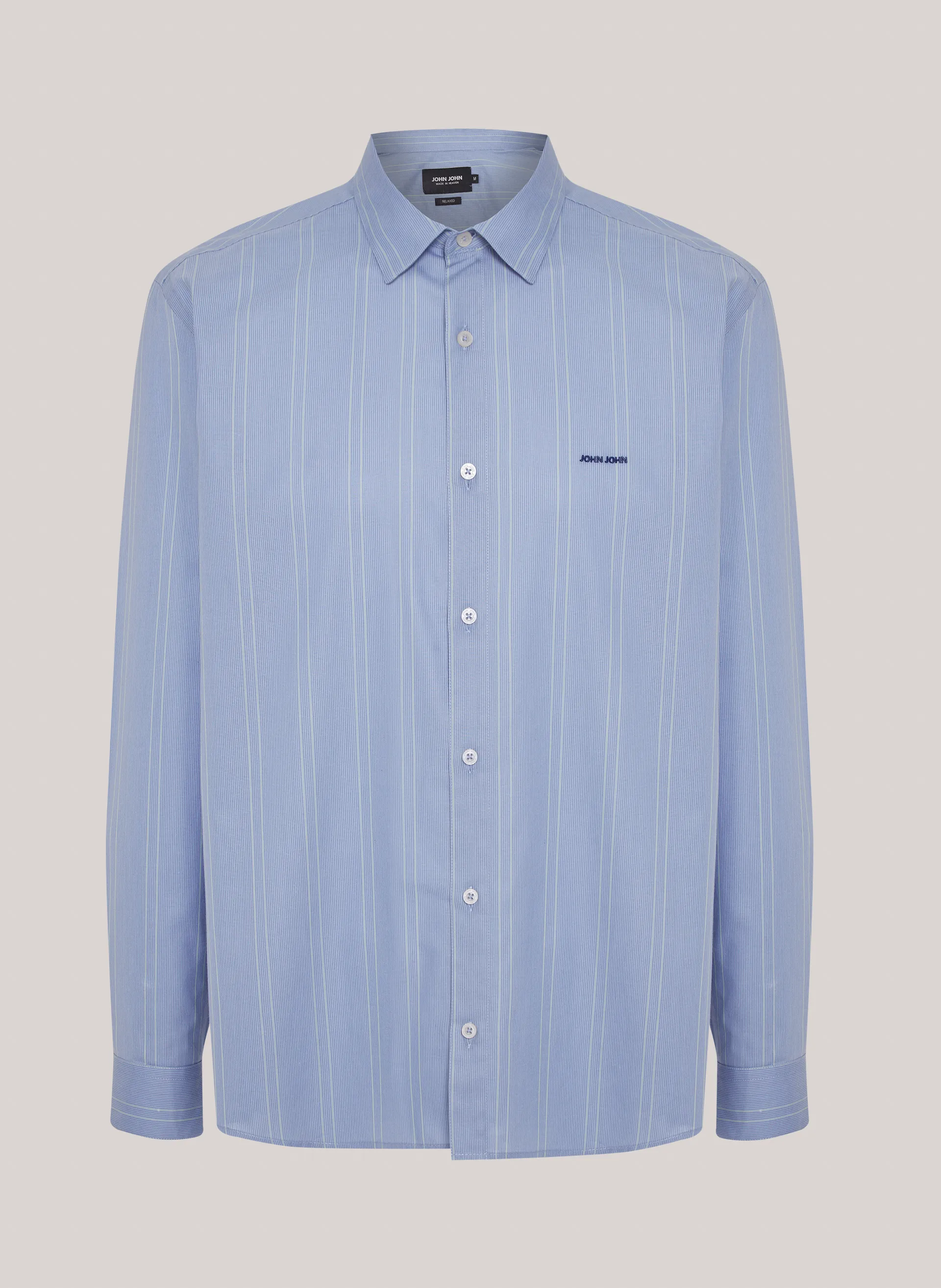 Camisa Relaxed Fit Officie Neon Sky John John Masculina