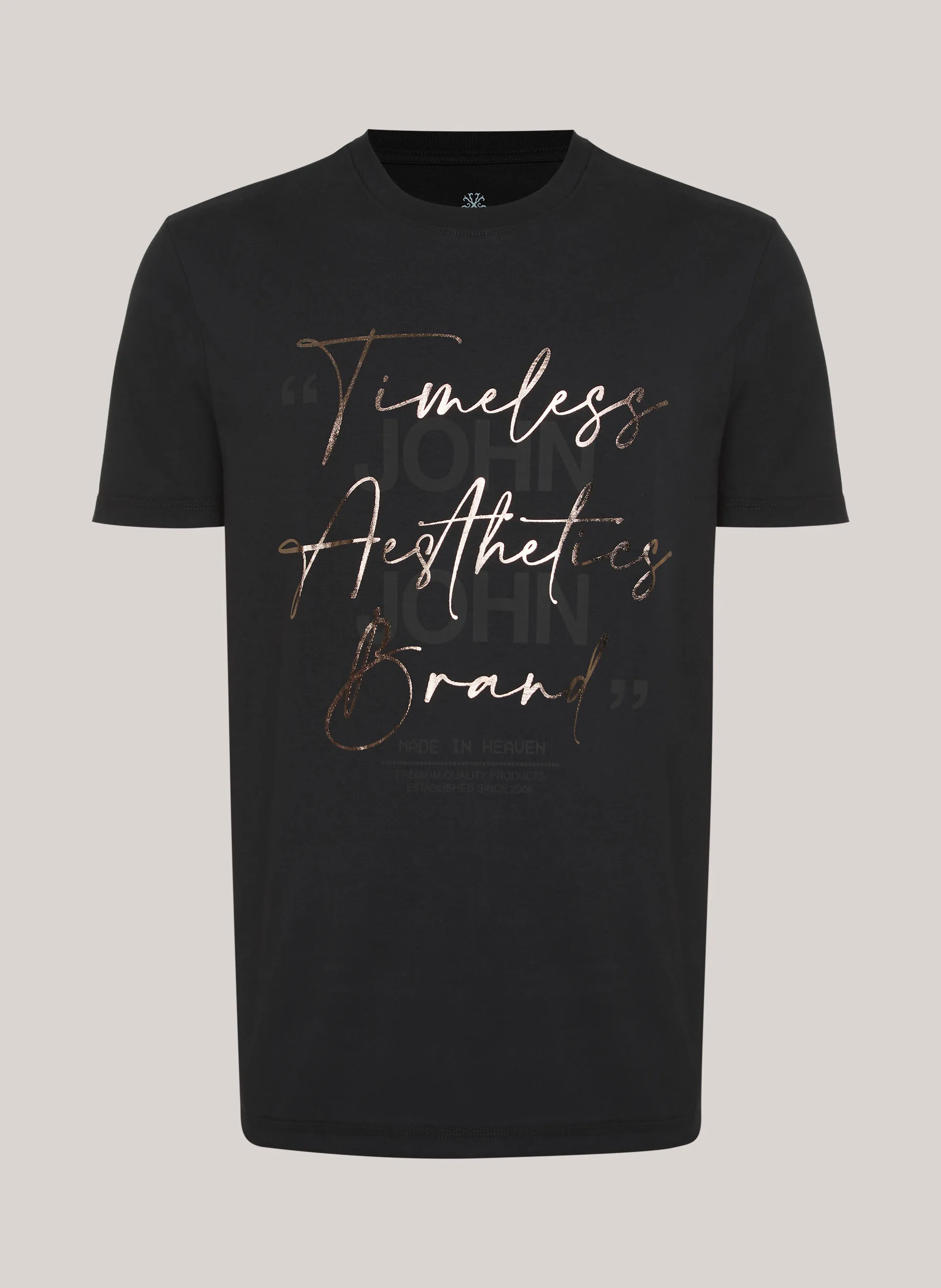 Camiseta Regular Fit Timeless Black John John Masculina