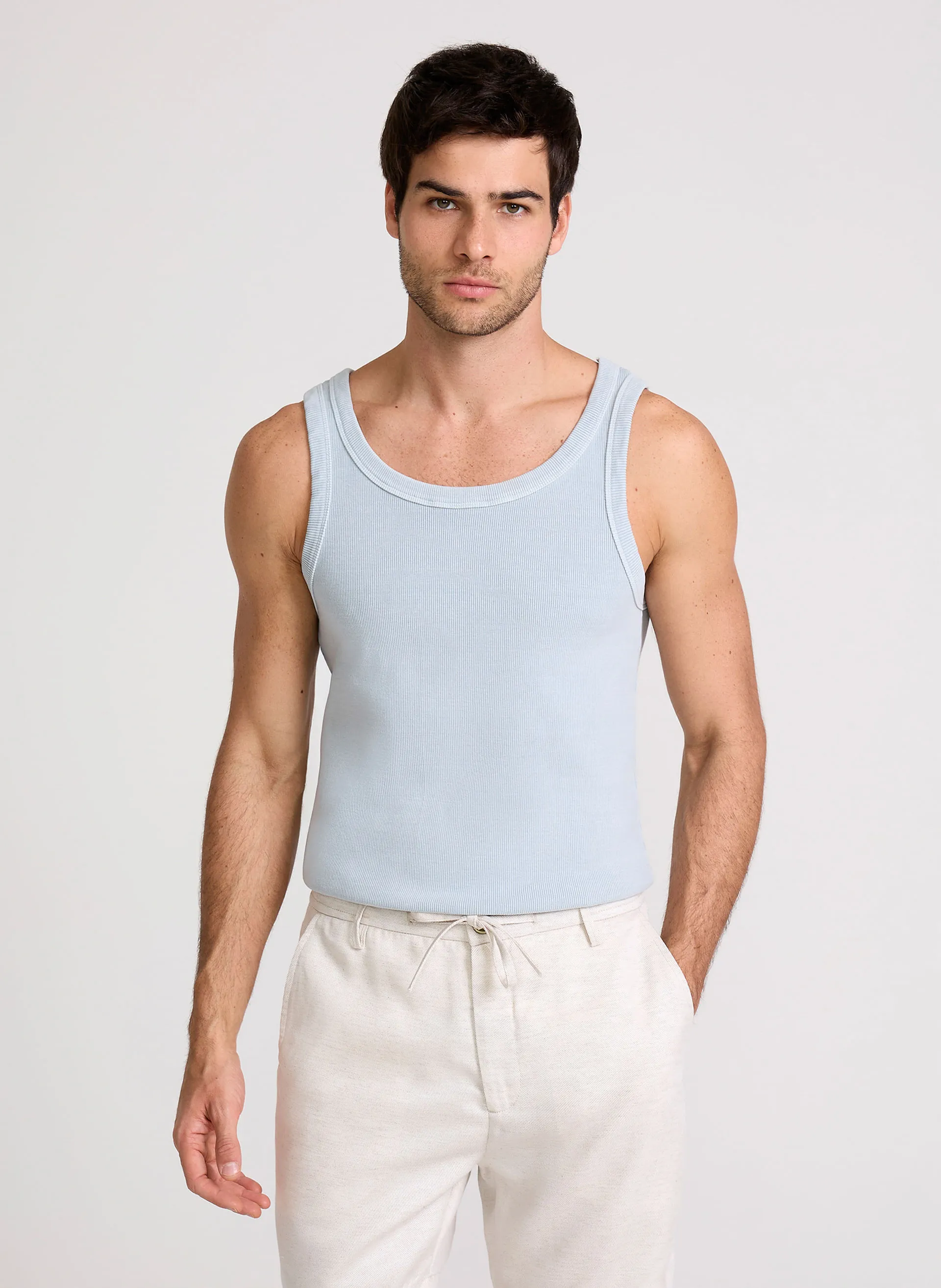 Regata Slim Fit Under Azul Claro John John Masculina