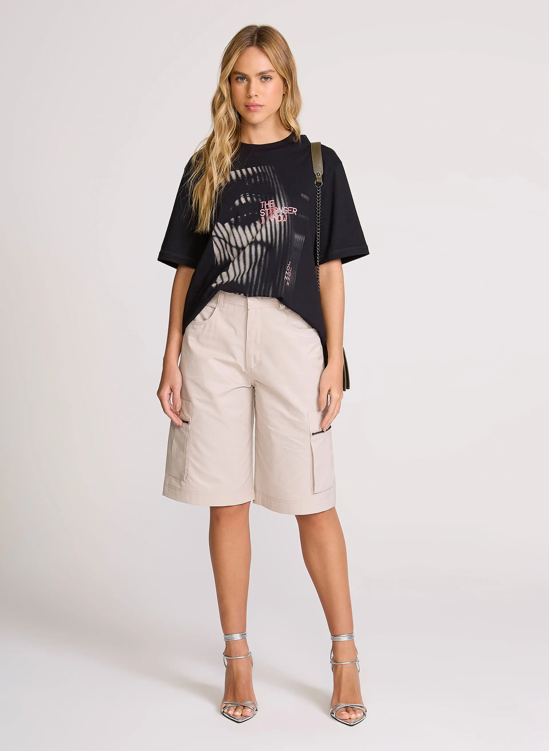 Bermuda Cargo Heavy Grey John John Feminina