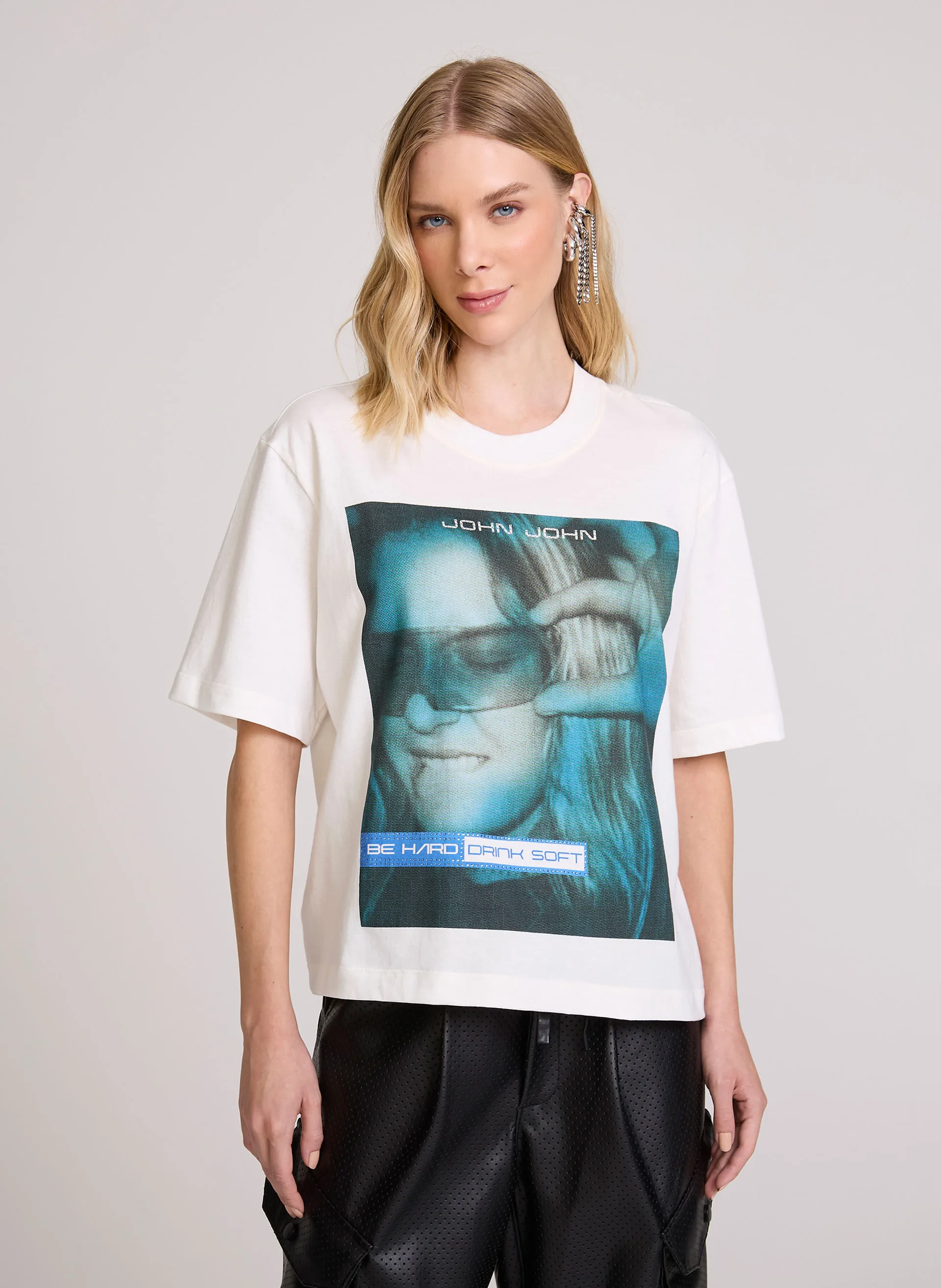 Camiseta Ampla Be Hard John John Feminina