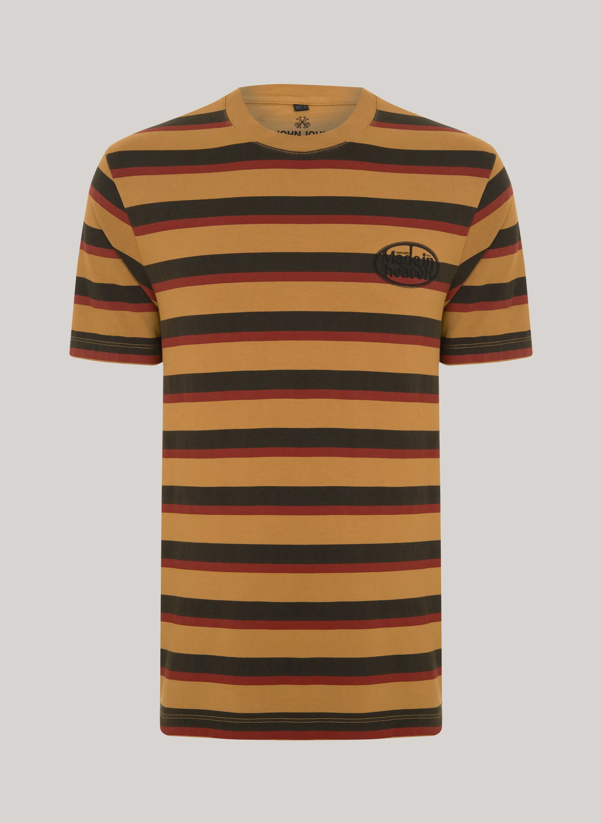 Camiseta Regular Fit Old Stripes John John Masculina