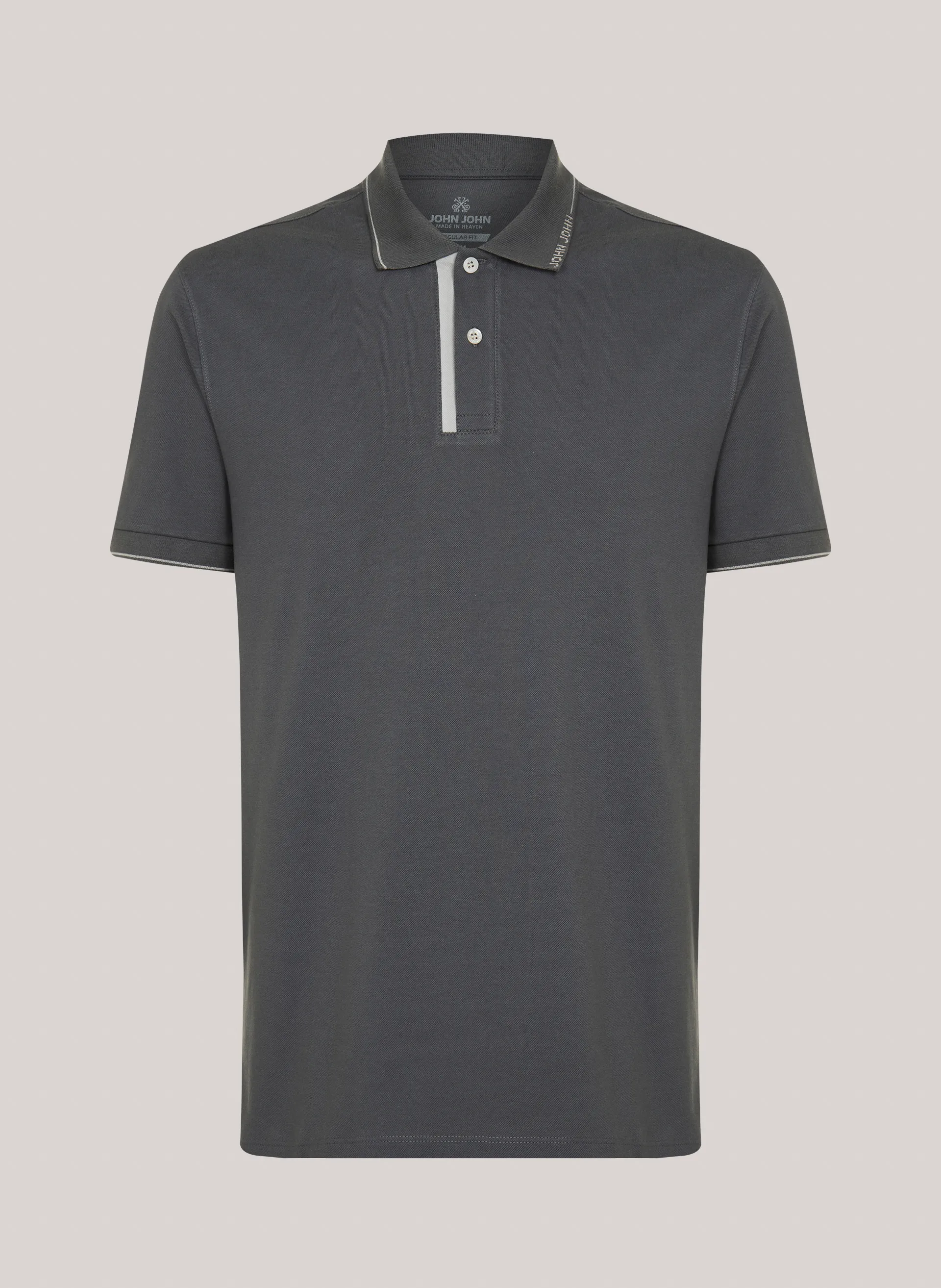 Polo Regular Fit Creta Chumbo John John Masculina