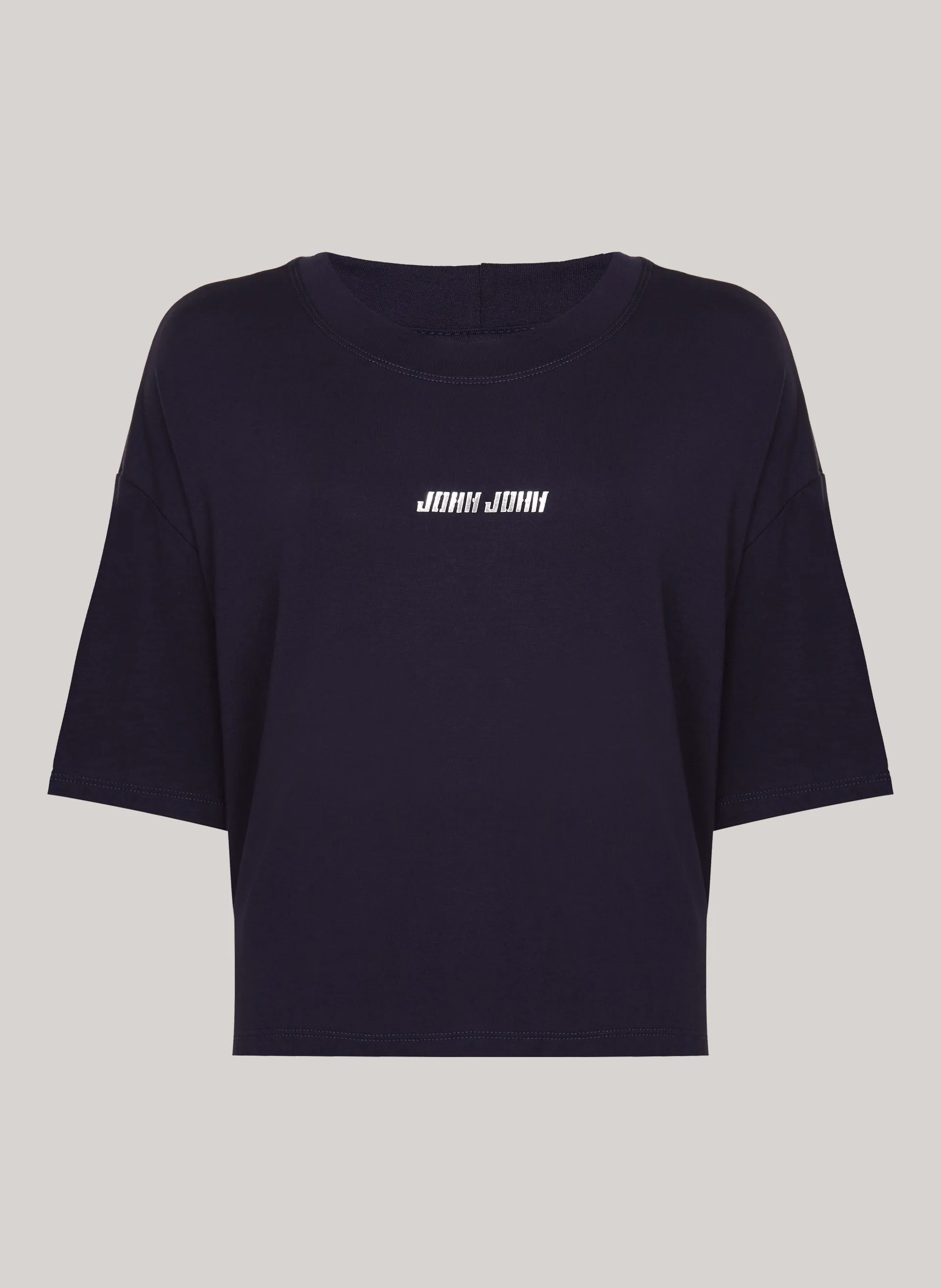 Camiseta Ampla Touch Visco Azul John John Feminina
