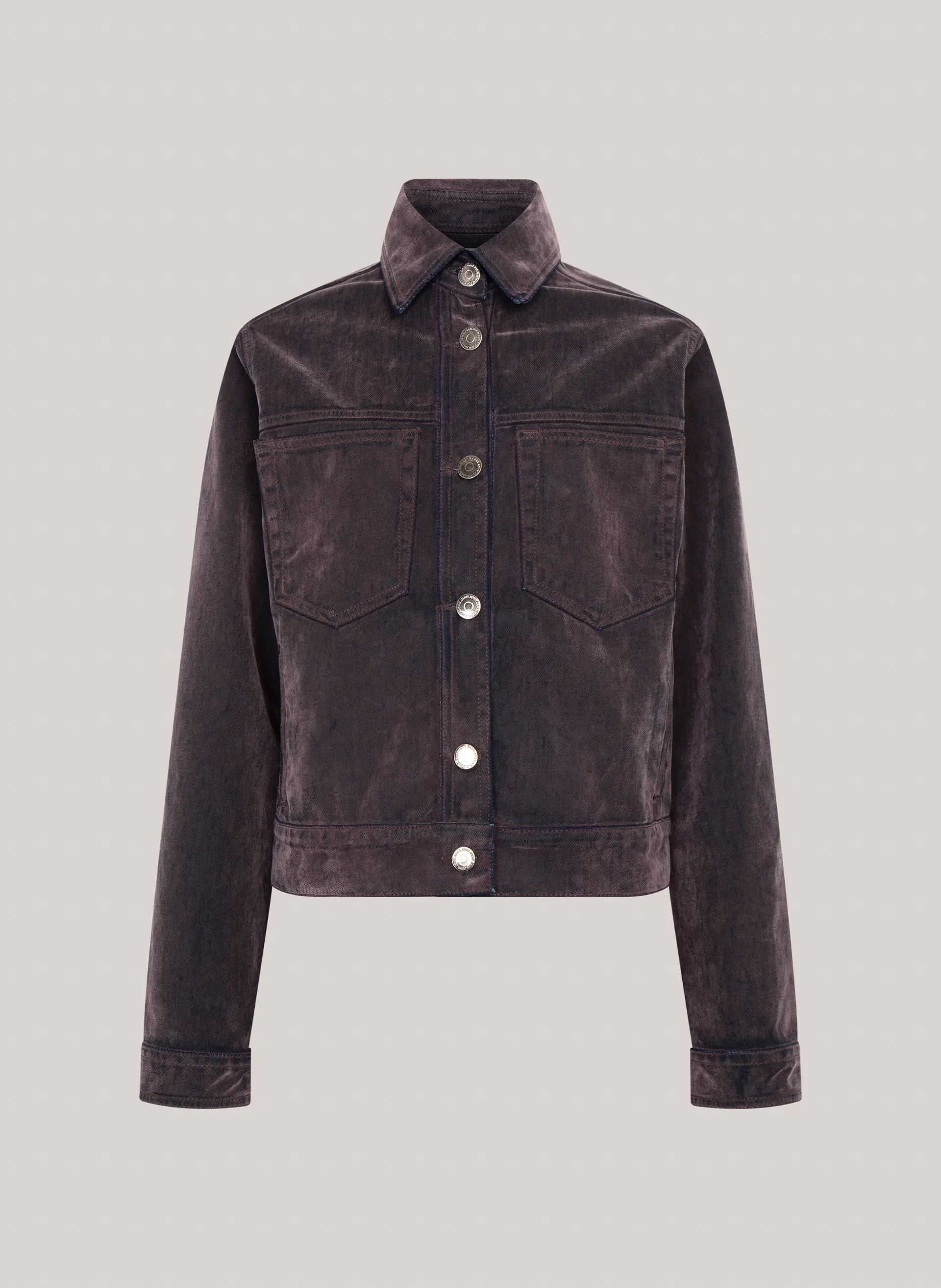 Jaqueta Jeans Trucker Velvet Washed John John Feminina