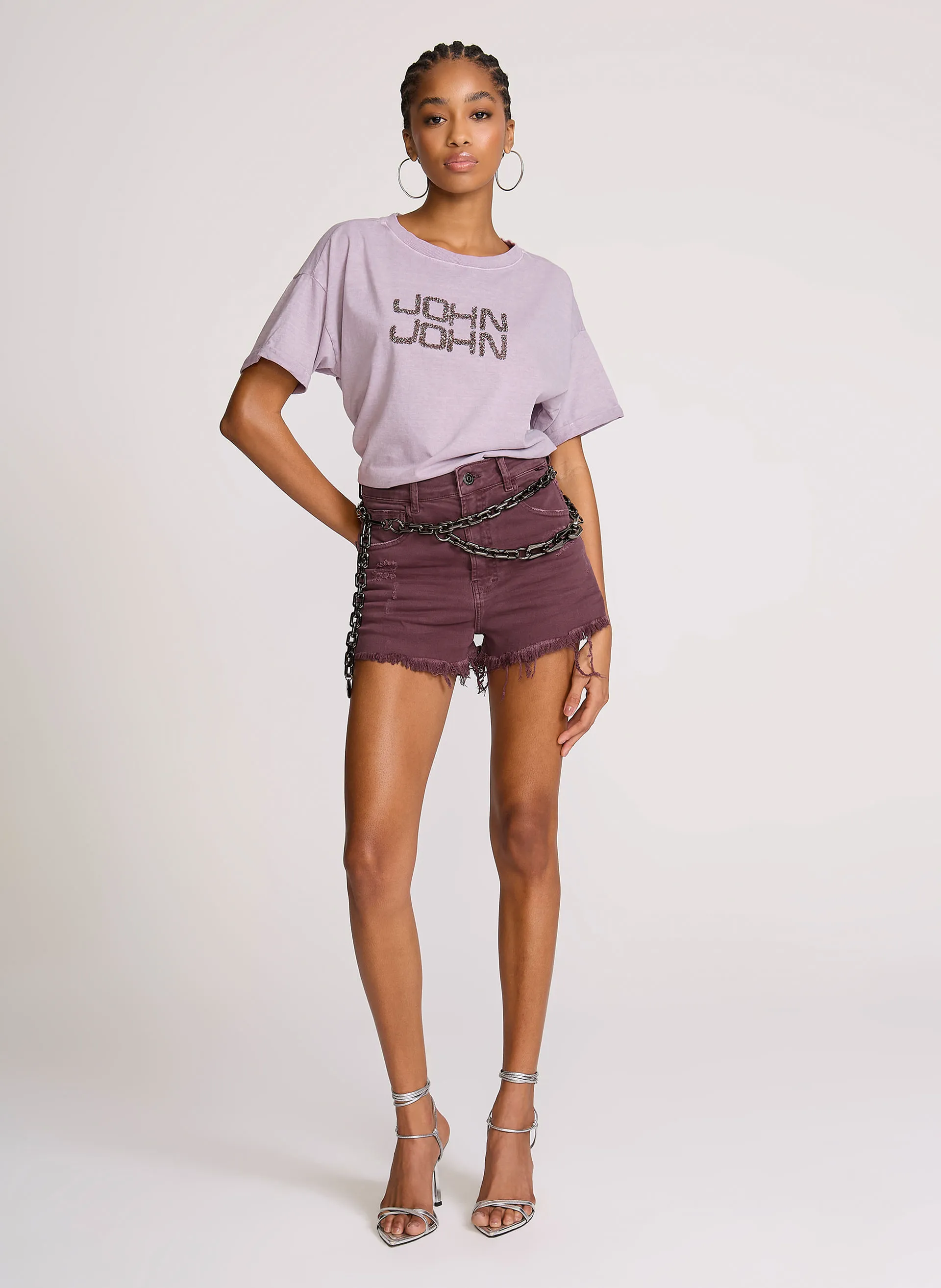 Shorts Boy Alto Grape Washed John John Feminino