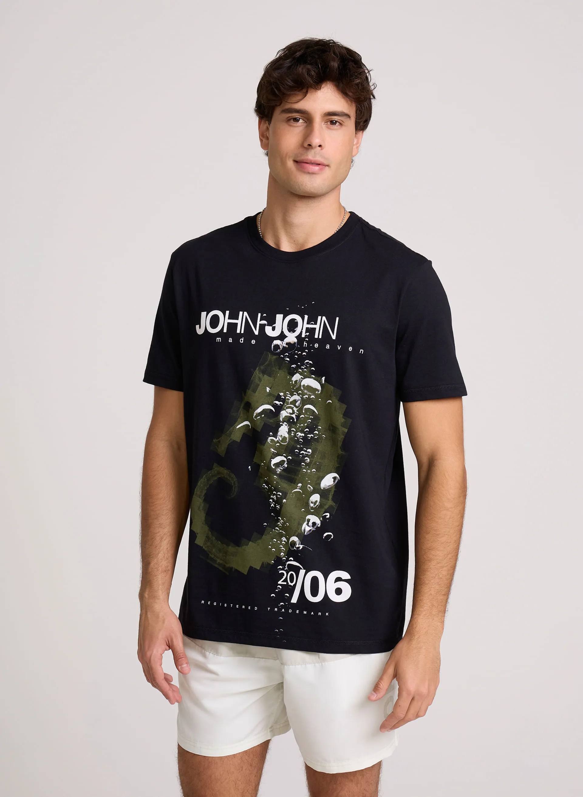 Camiseta Regular Fit Seahorse John John Masculina