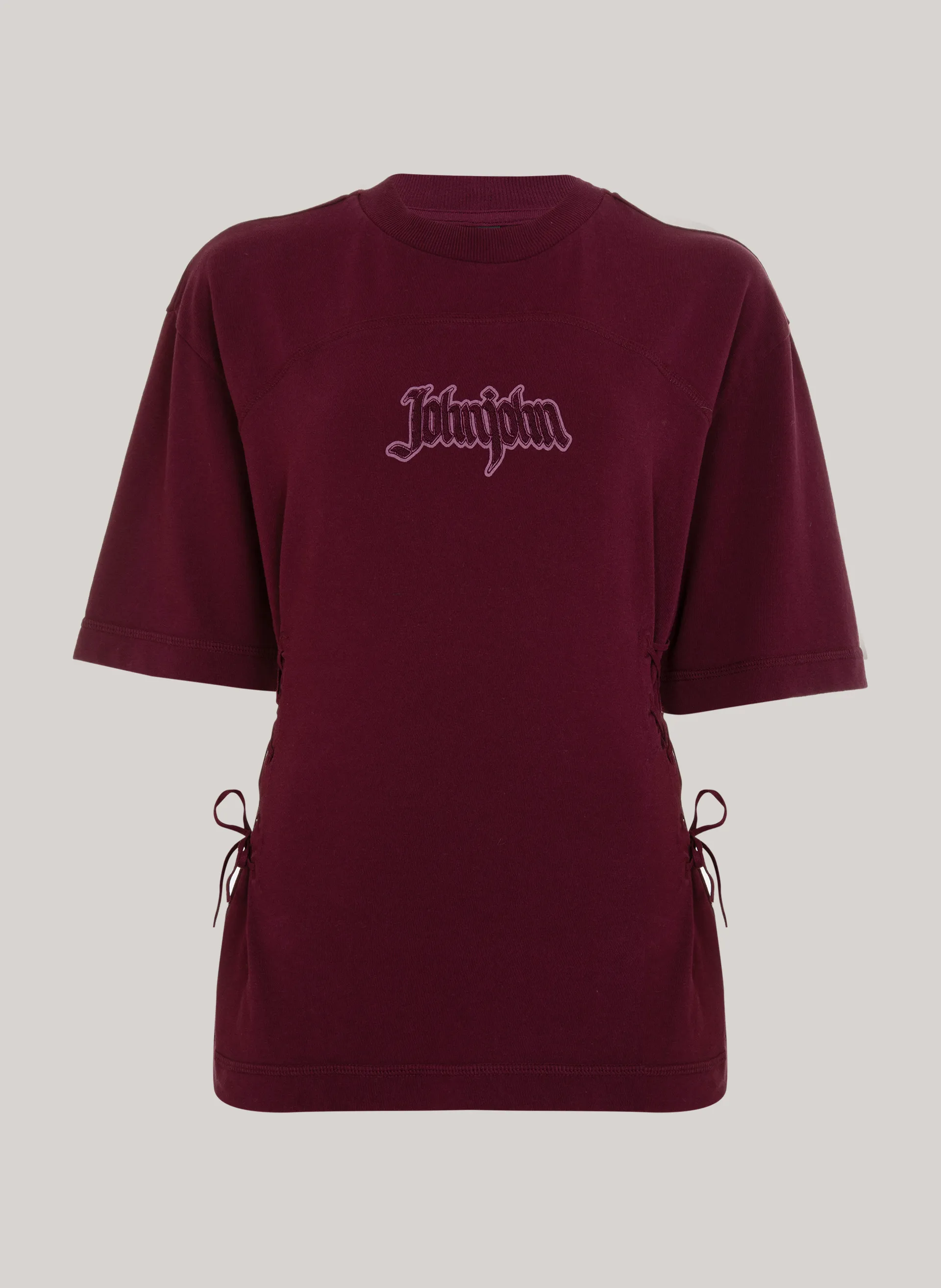 Camiseta Justa Lace Up John John Feminina