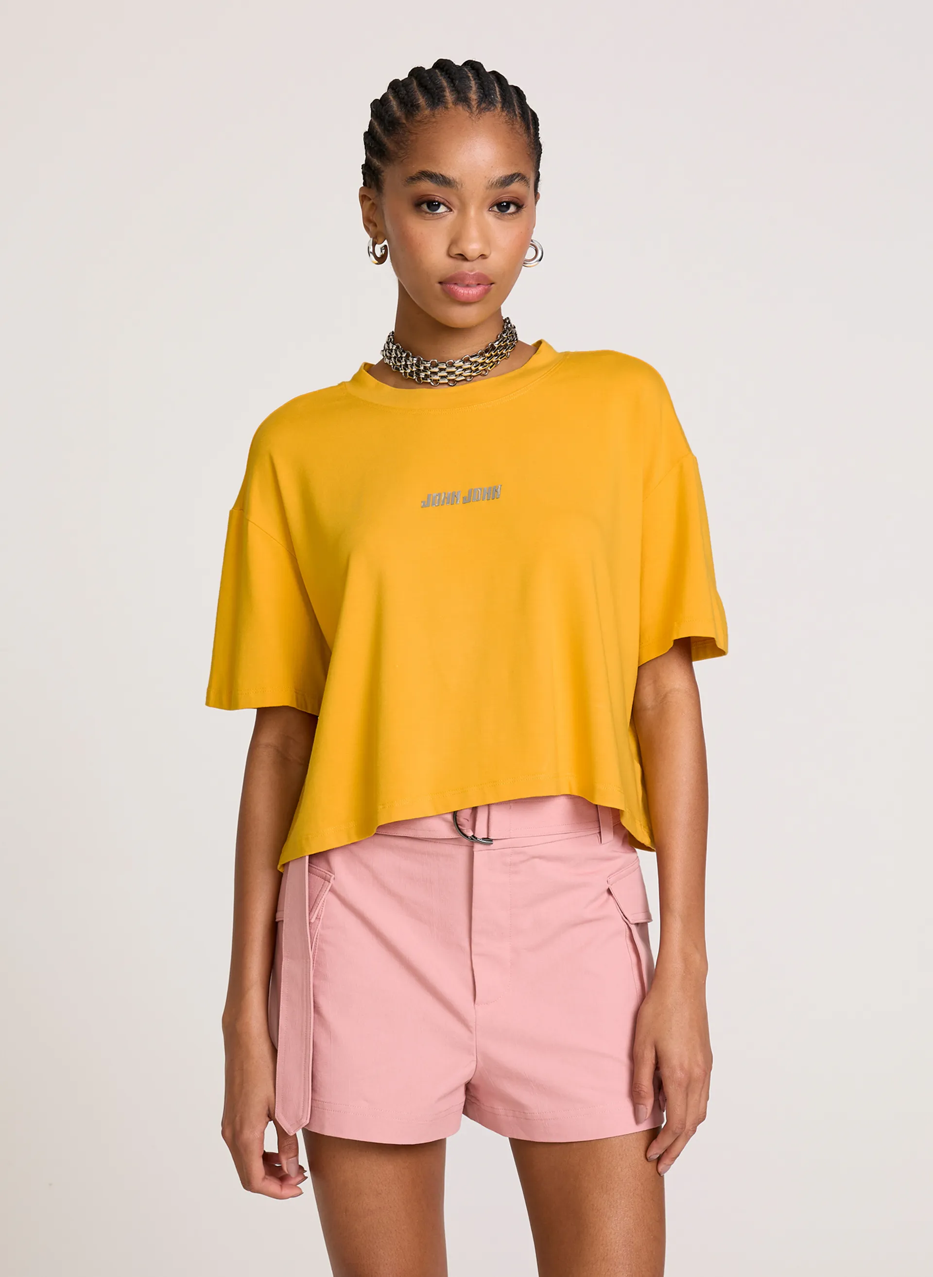 Camiseta Ampla JJ Visco Touch John John Feminina