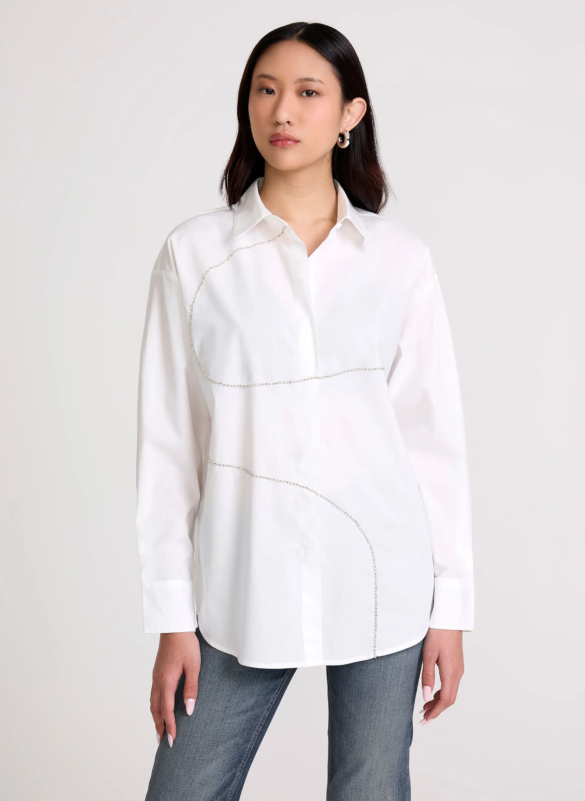 Camisa Reta Precious John John Feminina