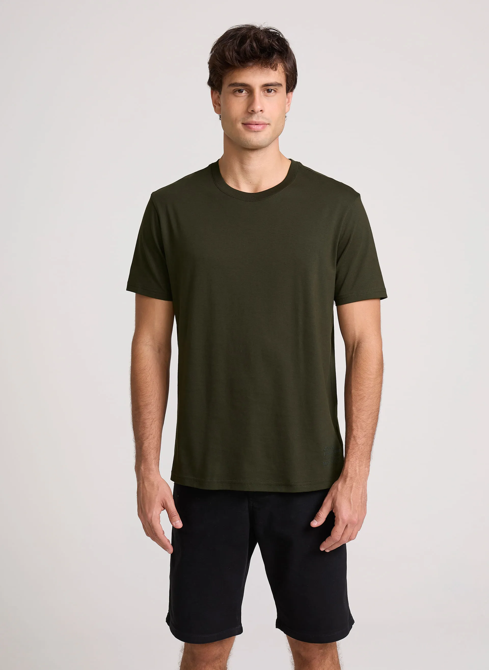 Camiseta Regular Fit Trademark Militar John John Masculina