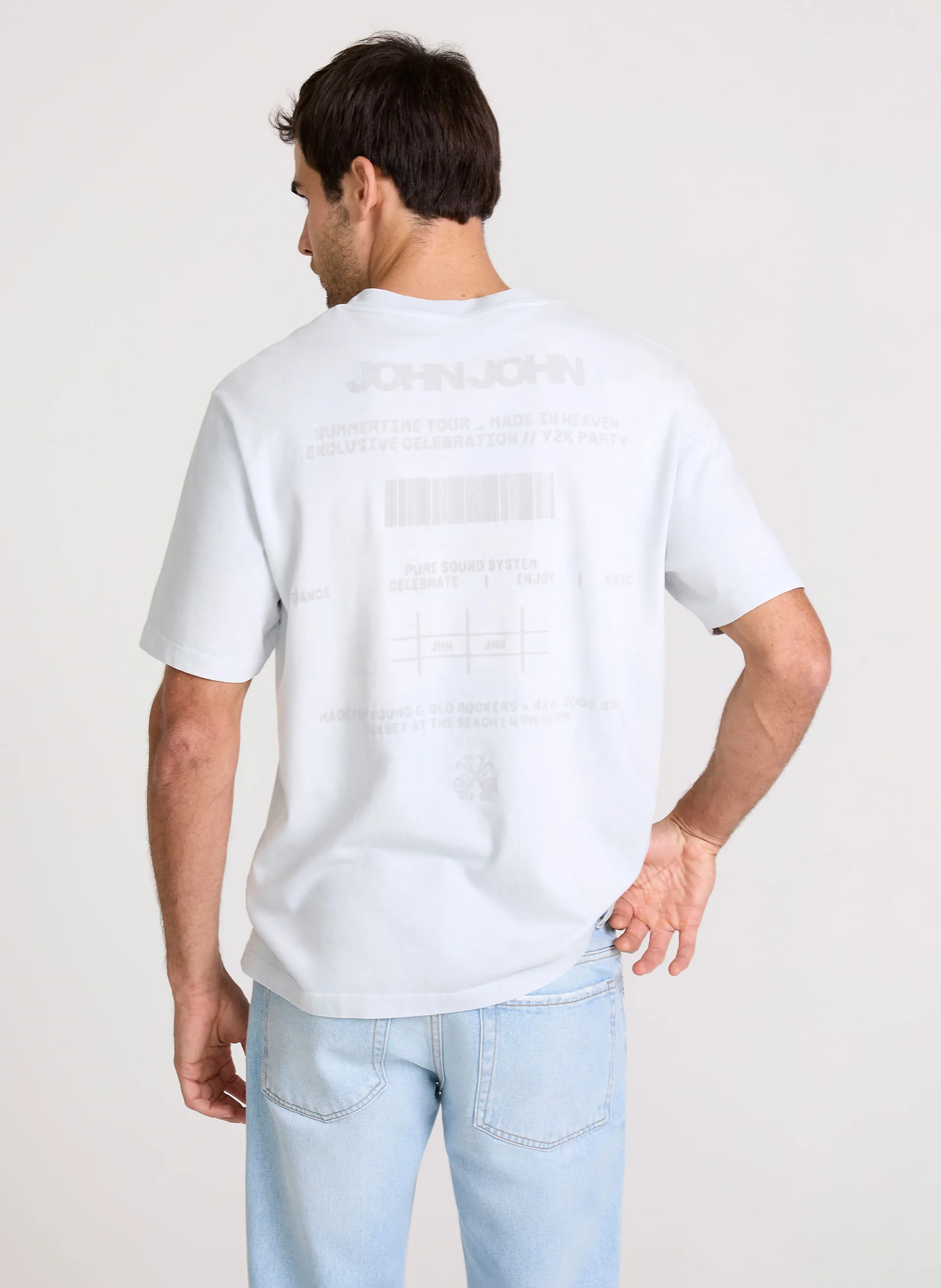 Camiseta Relaxed Fit Digital John Azul John John Masculina
