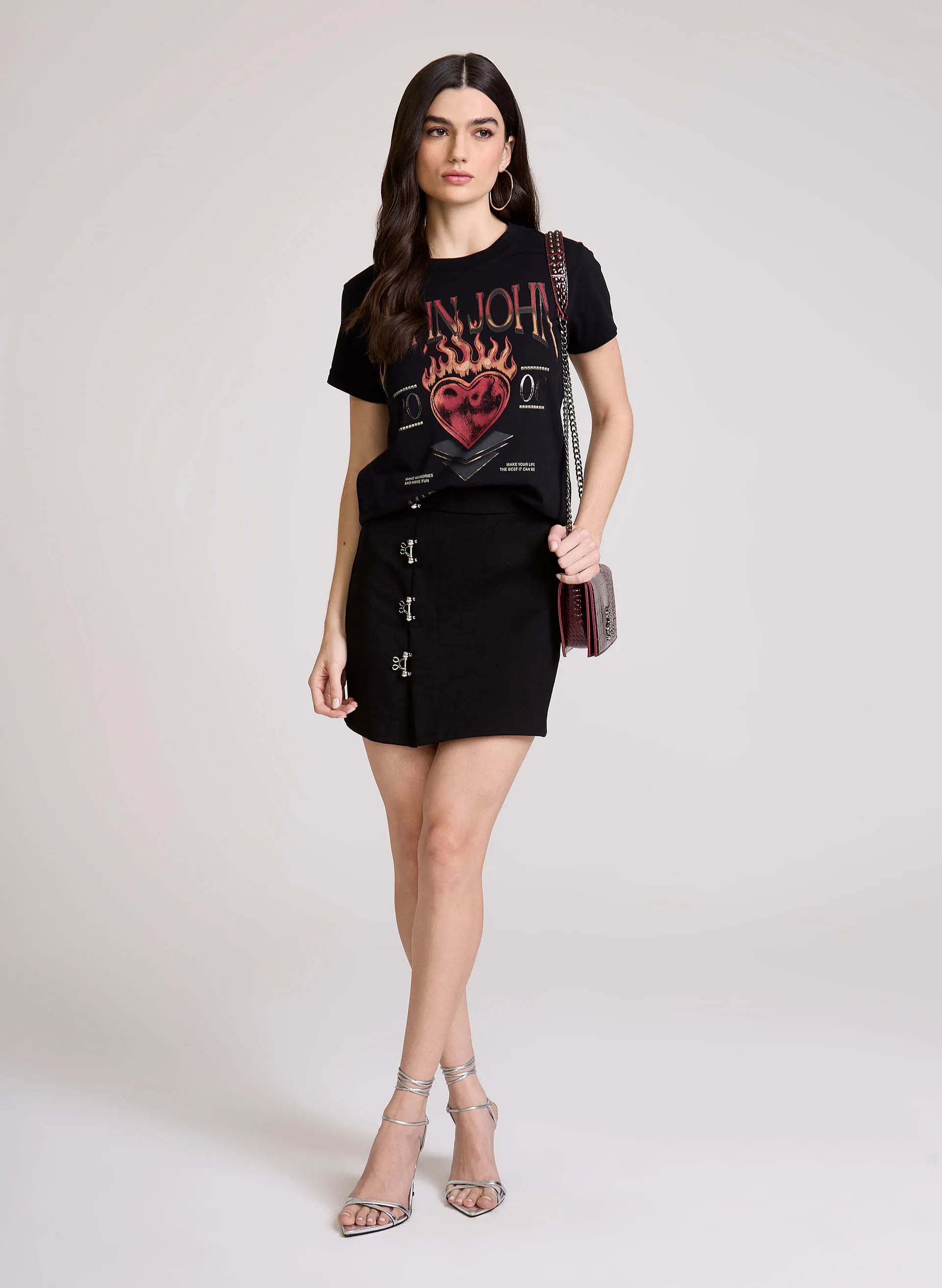 Saia Justa Heavy John John Feminina