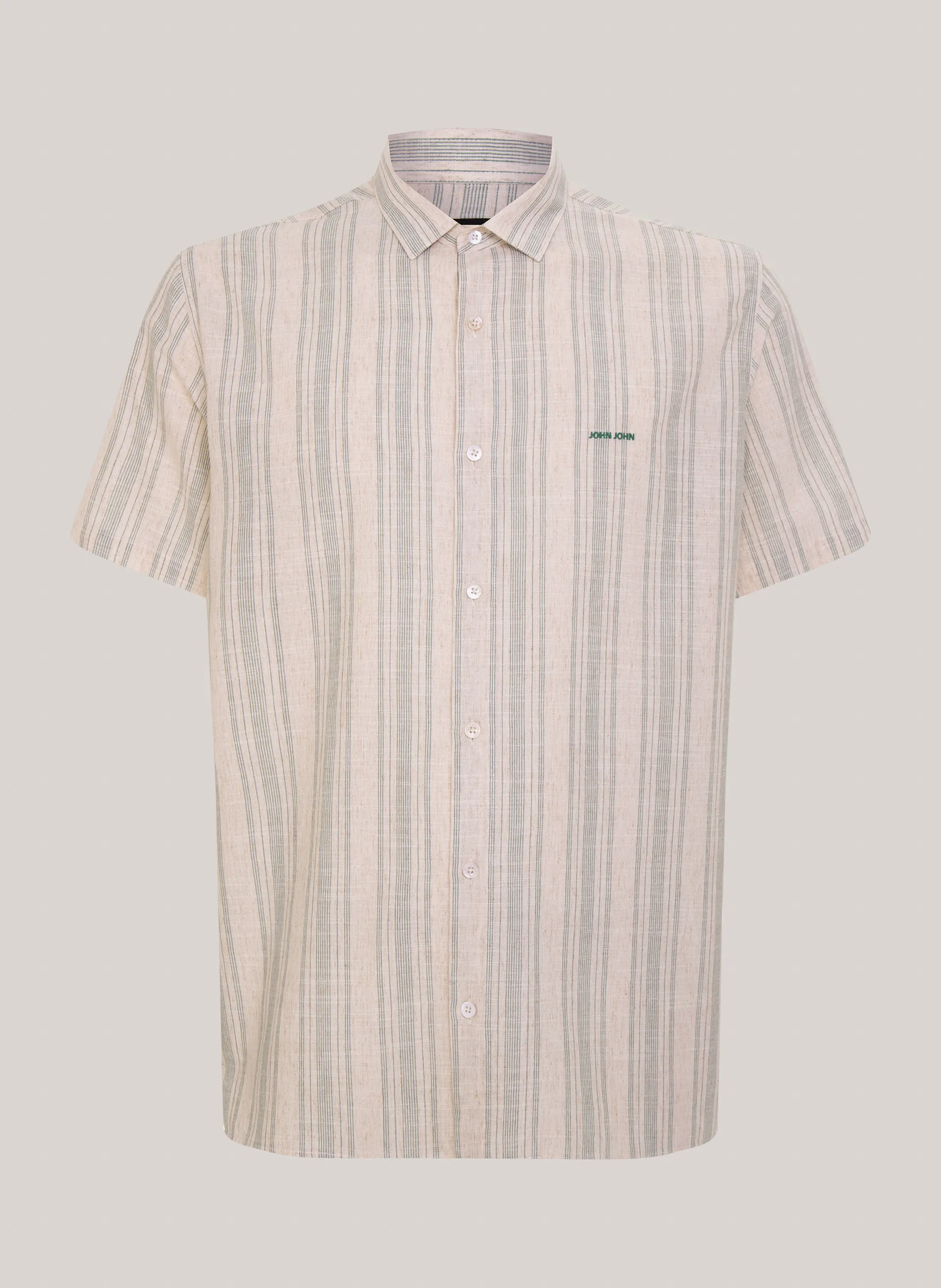 Camisa Relaxed Fit Linen Blend John John Masculina