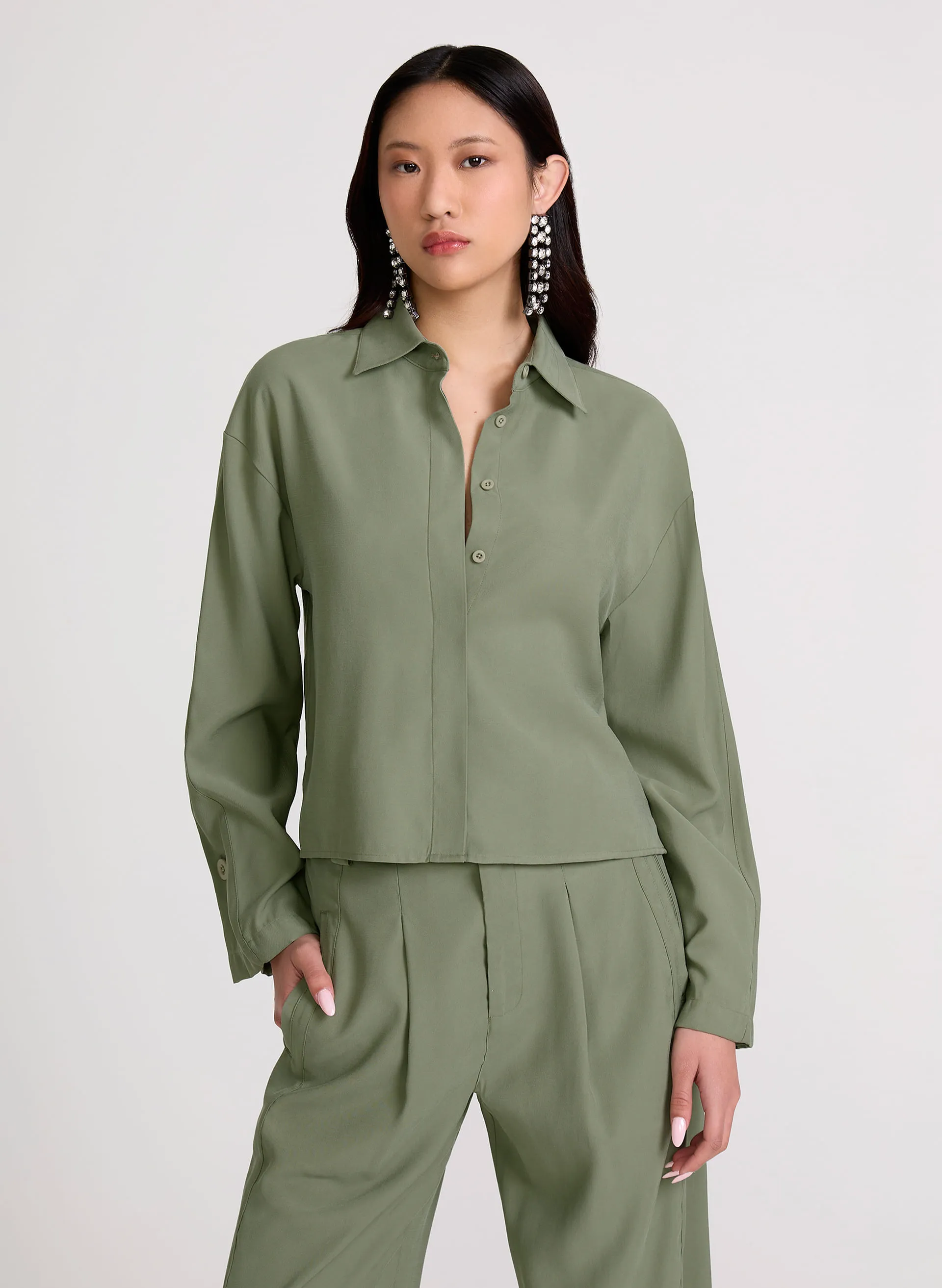 Camisa Reta Trace John John Feminina