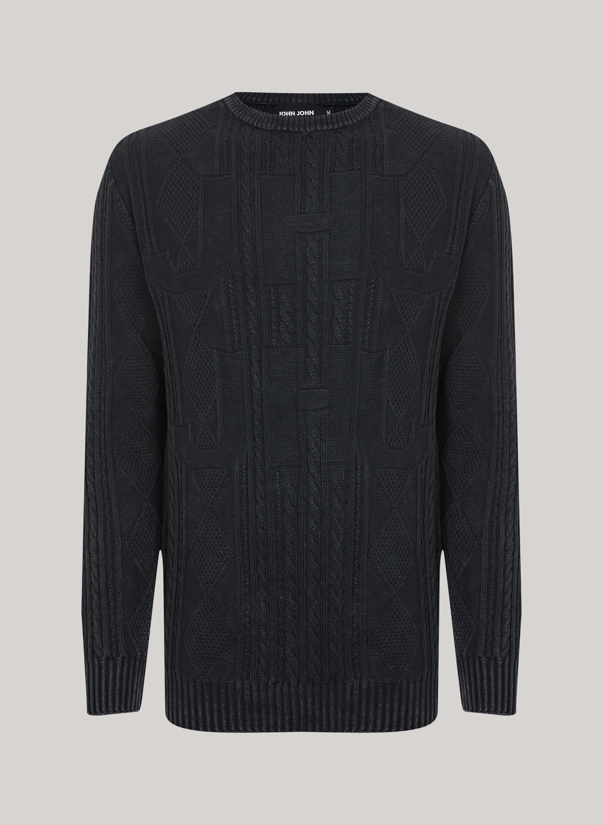 Suéter Tricot Braid Chumbo John John Masculino