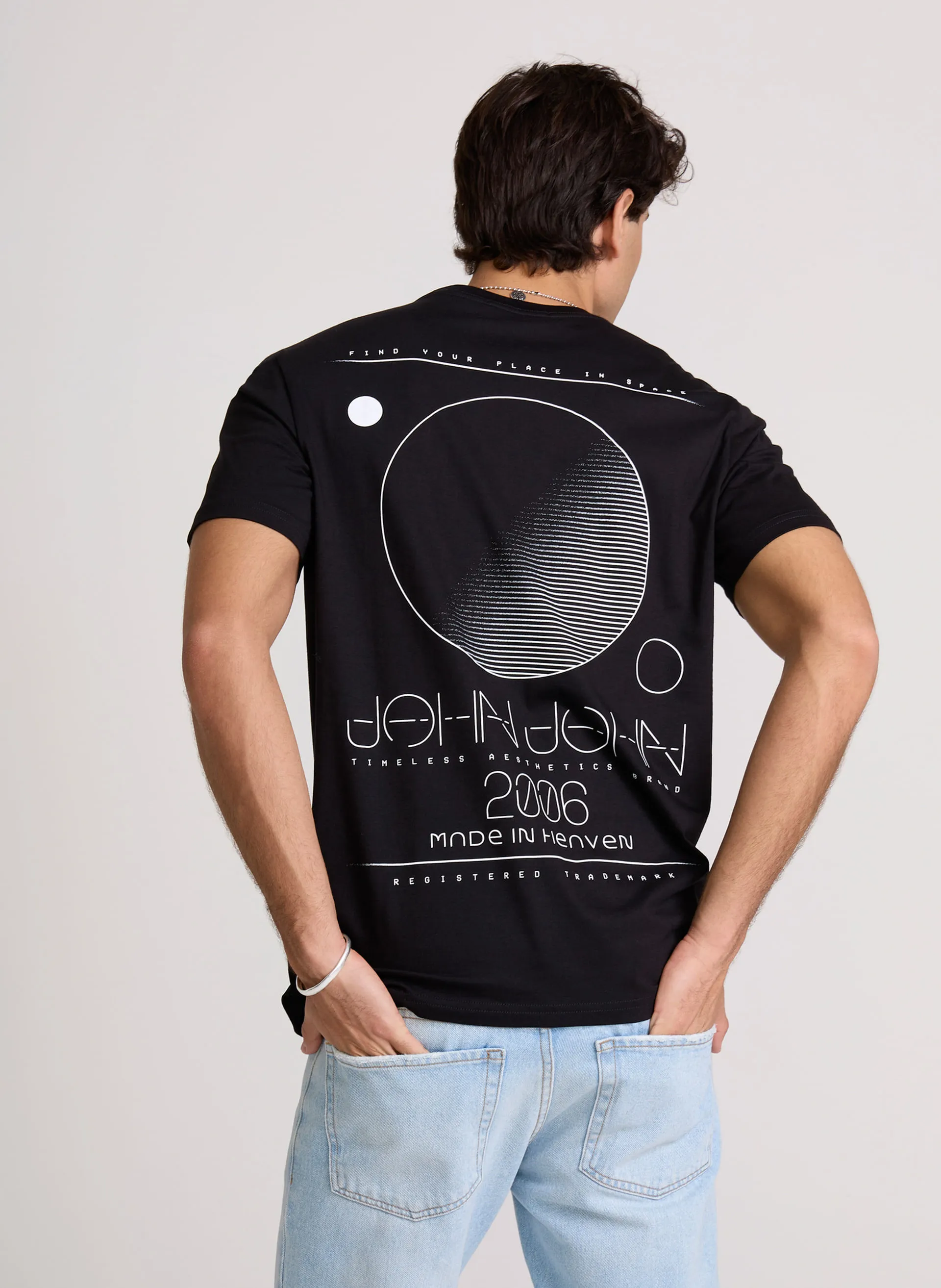 Camiseta Regular Fit Space Black John John Masculina