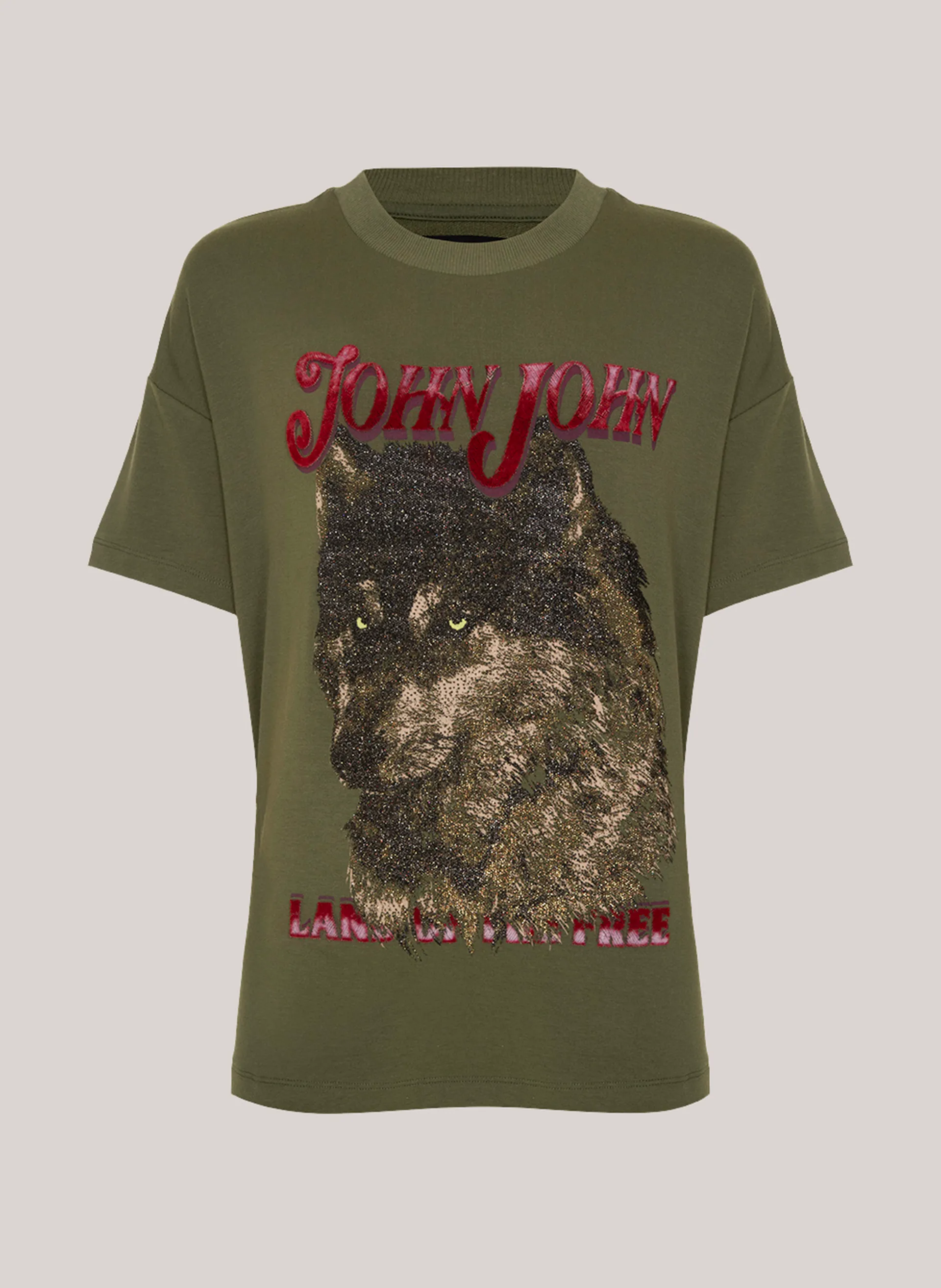 Camiseta Oversized Land Of The Free John John Feminina
