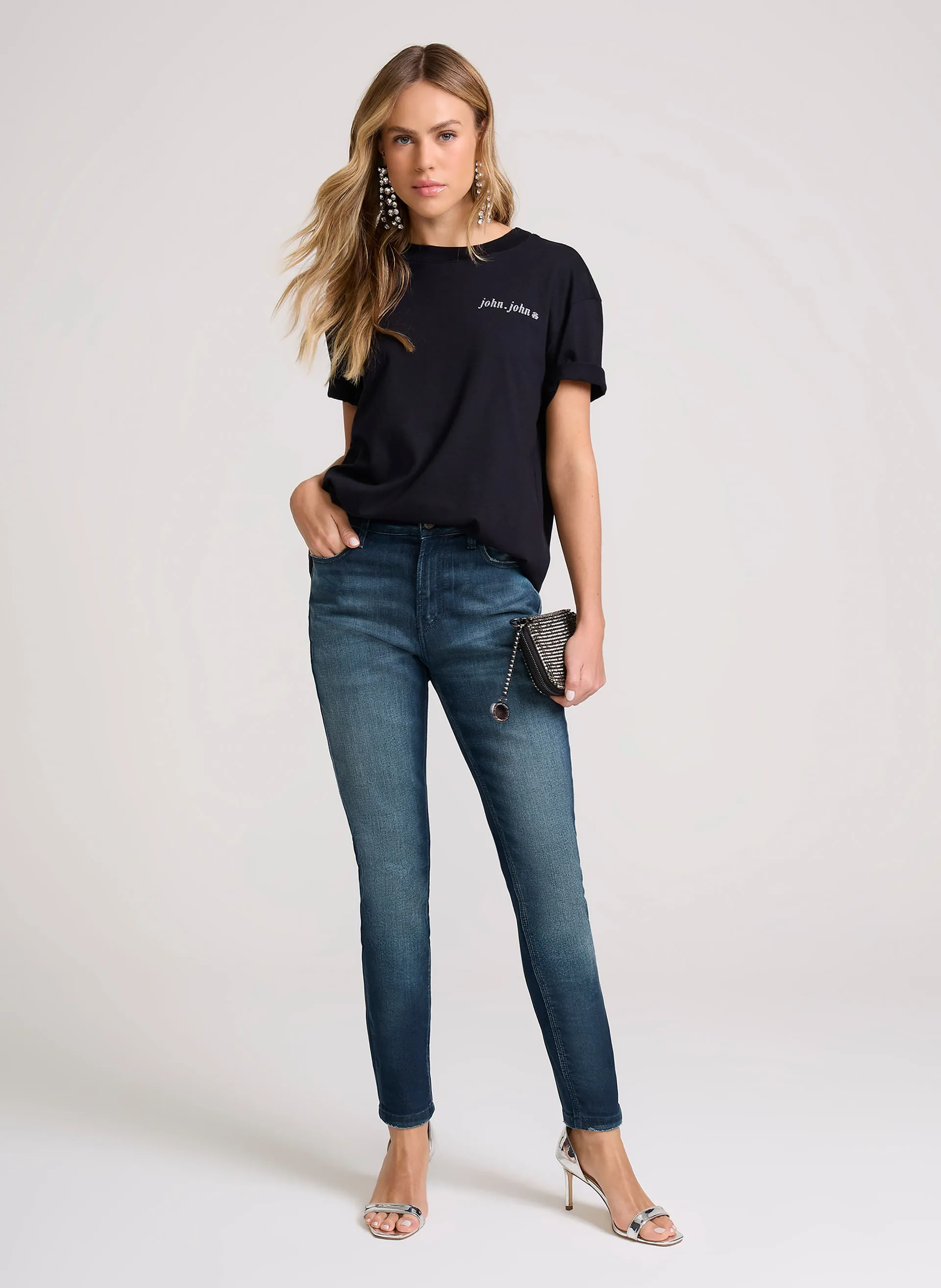 Calça Jeans High Skinny Livorno Blue John John Feminina