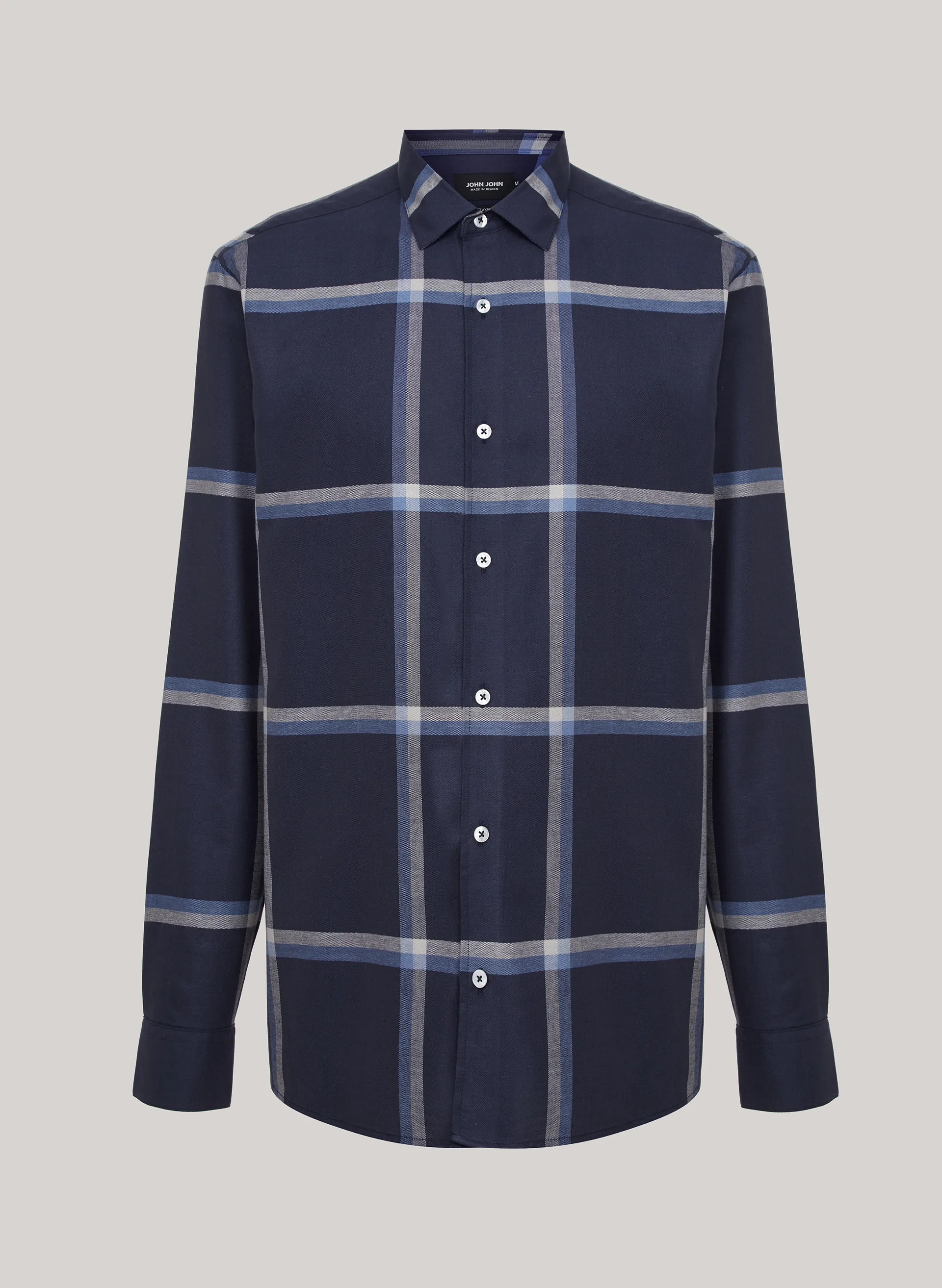Camisa Relaxed Fit Big Squared Nav John John Masculina