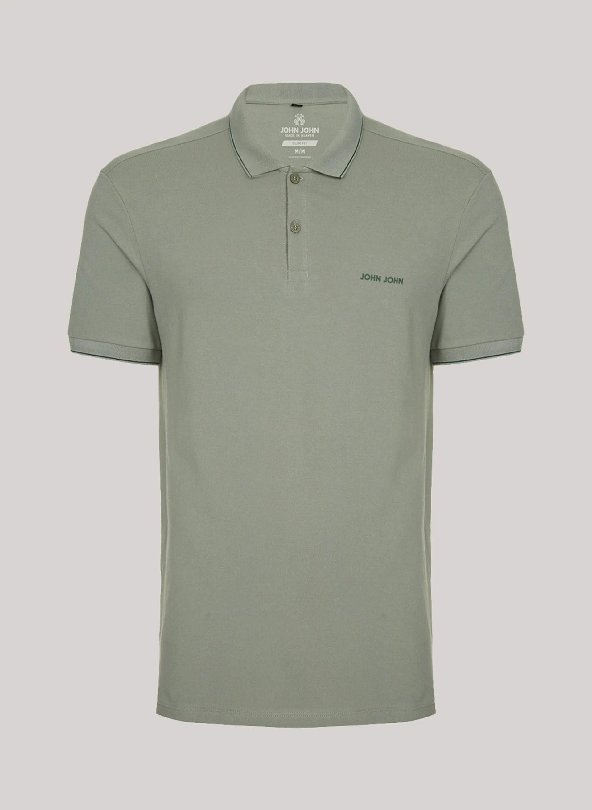 Polo Slim Fit Eletric Verde John John Masculina