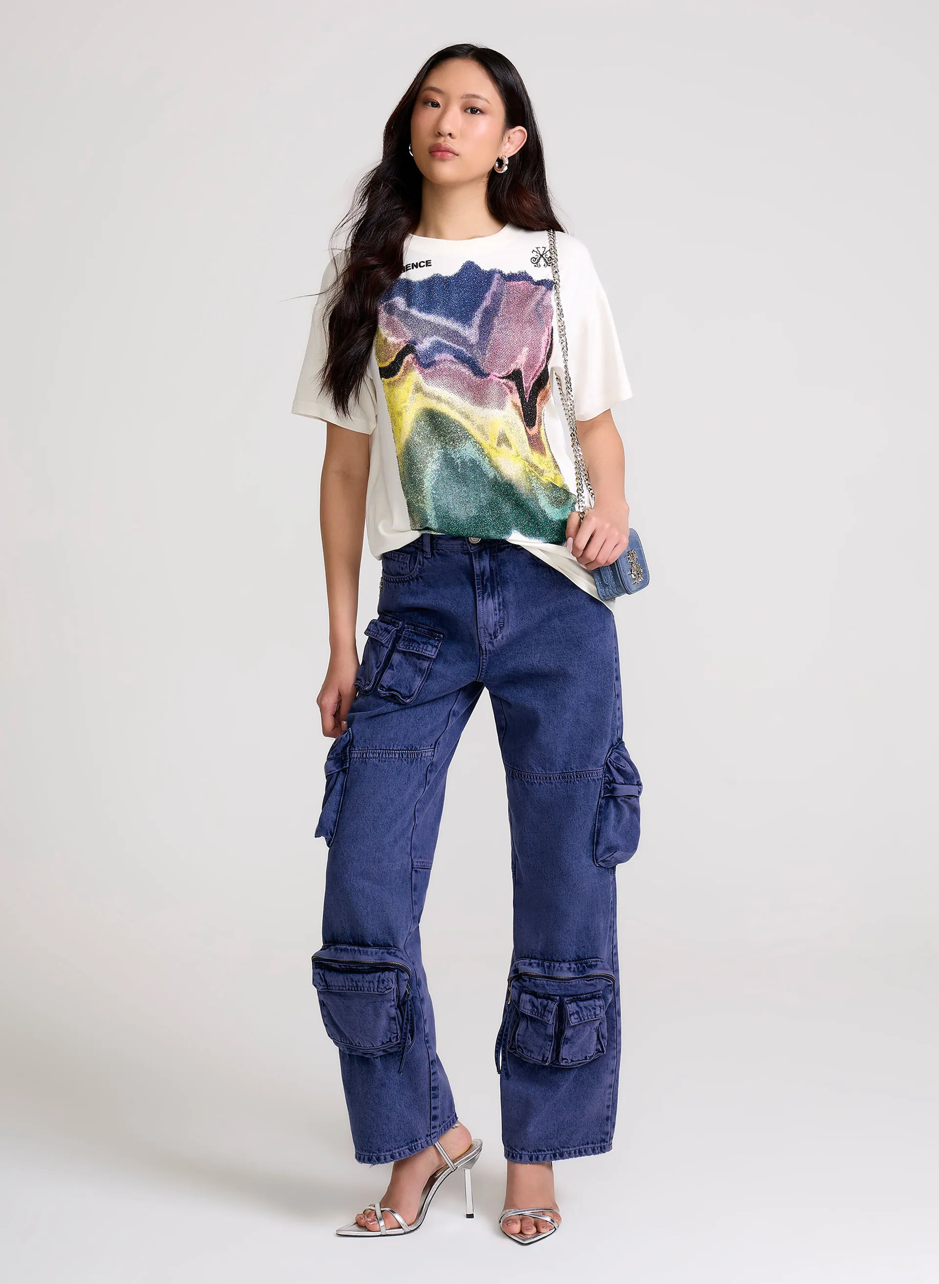 Calça Jeans New Wide Cargo Espanha John John Feminina