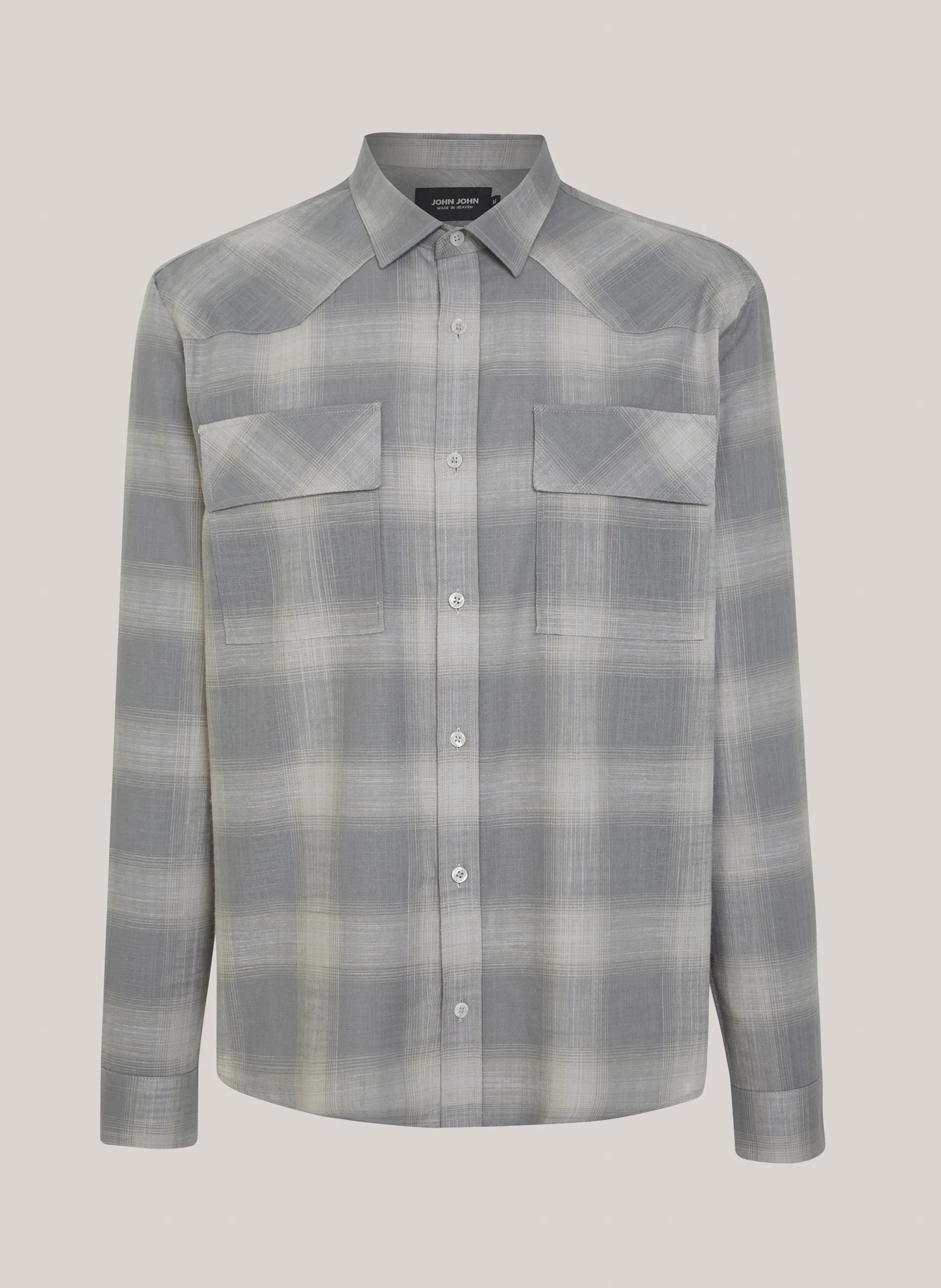Camisa Regular Fit Checked Dark John John Masculina