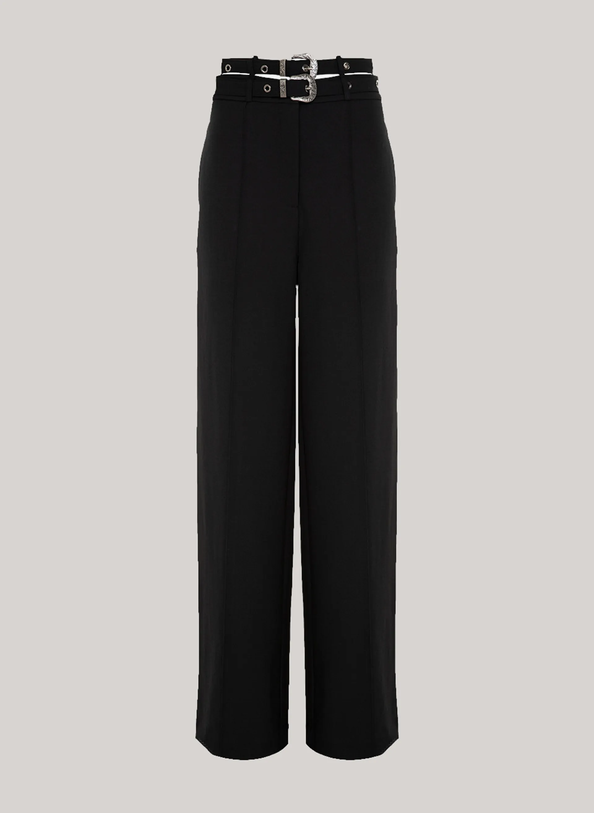 Calça Reta Buckle Up John John Feminina