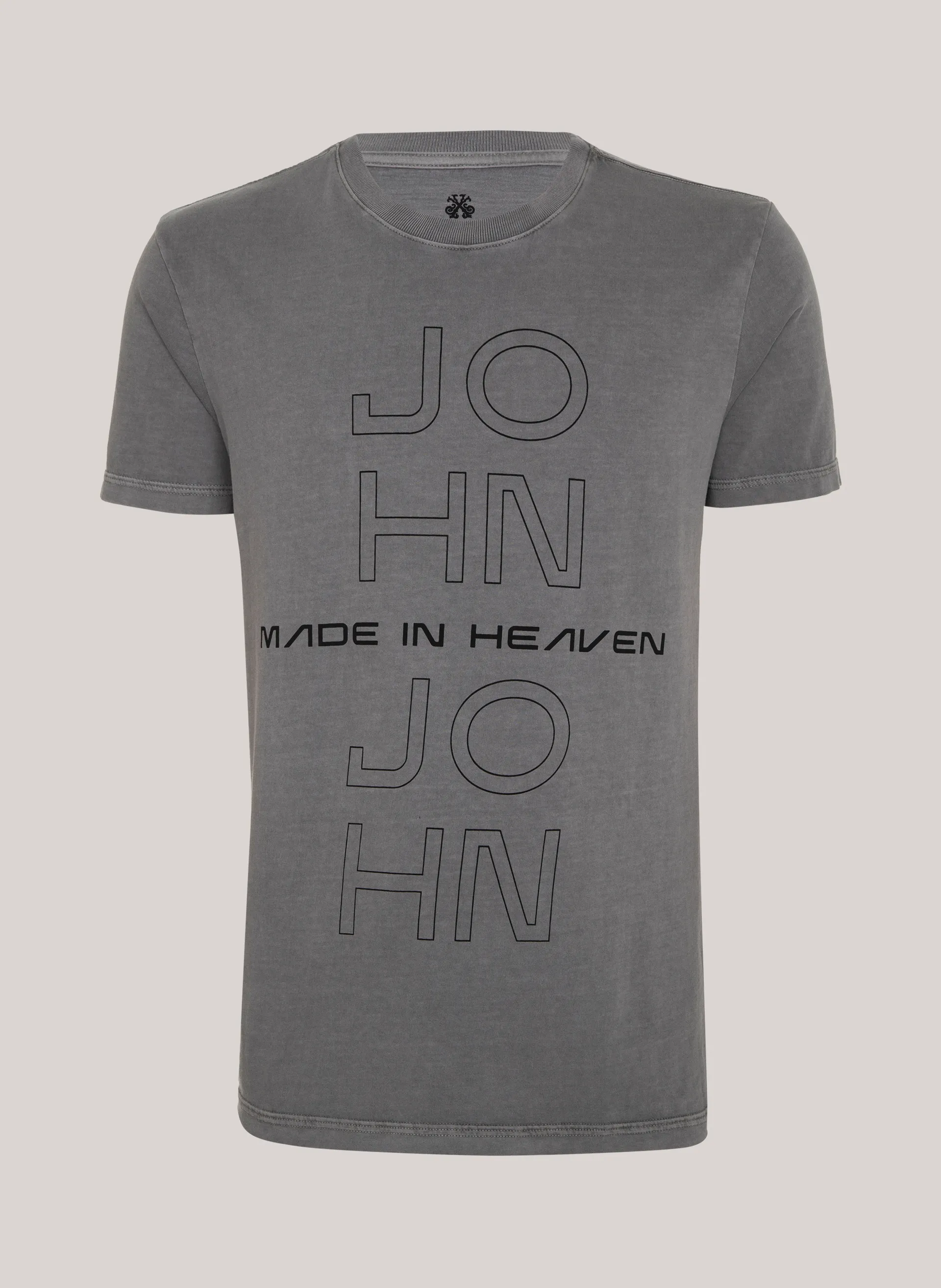 Camiseta Regular Fit Blur Out Cinza John John Masculina