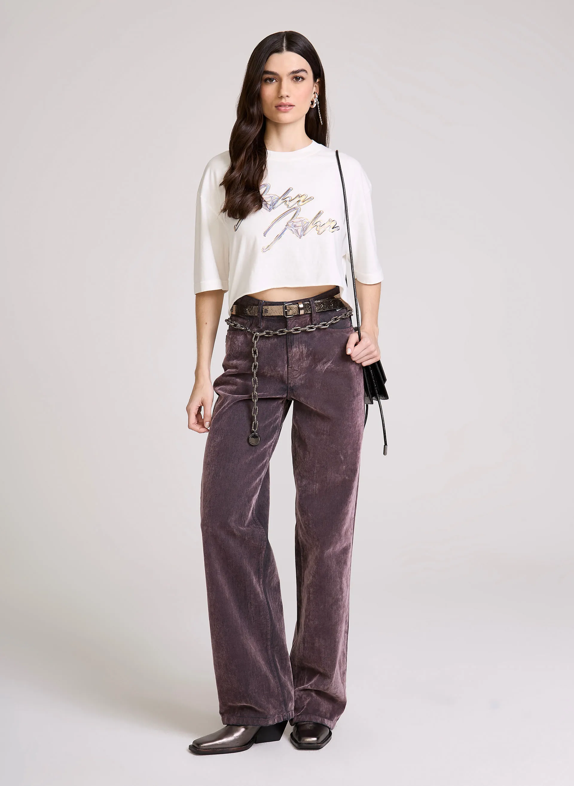 Calça Jeans Relaxed Velvet Washed John John Feminina