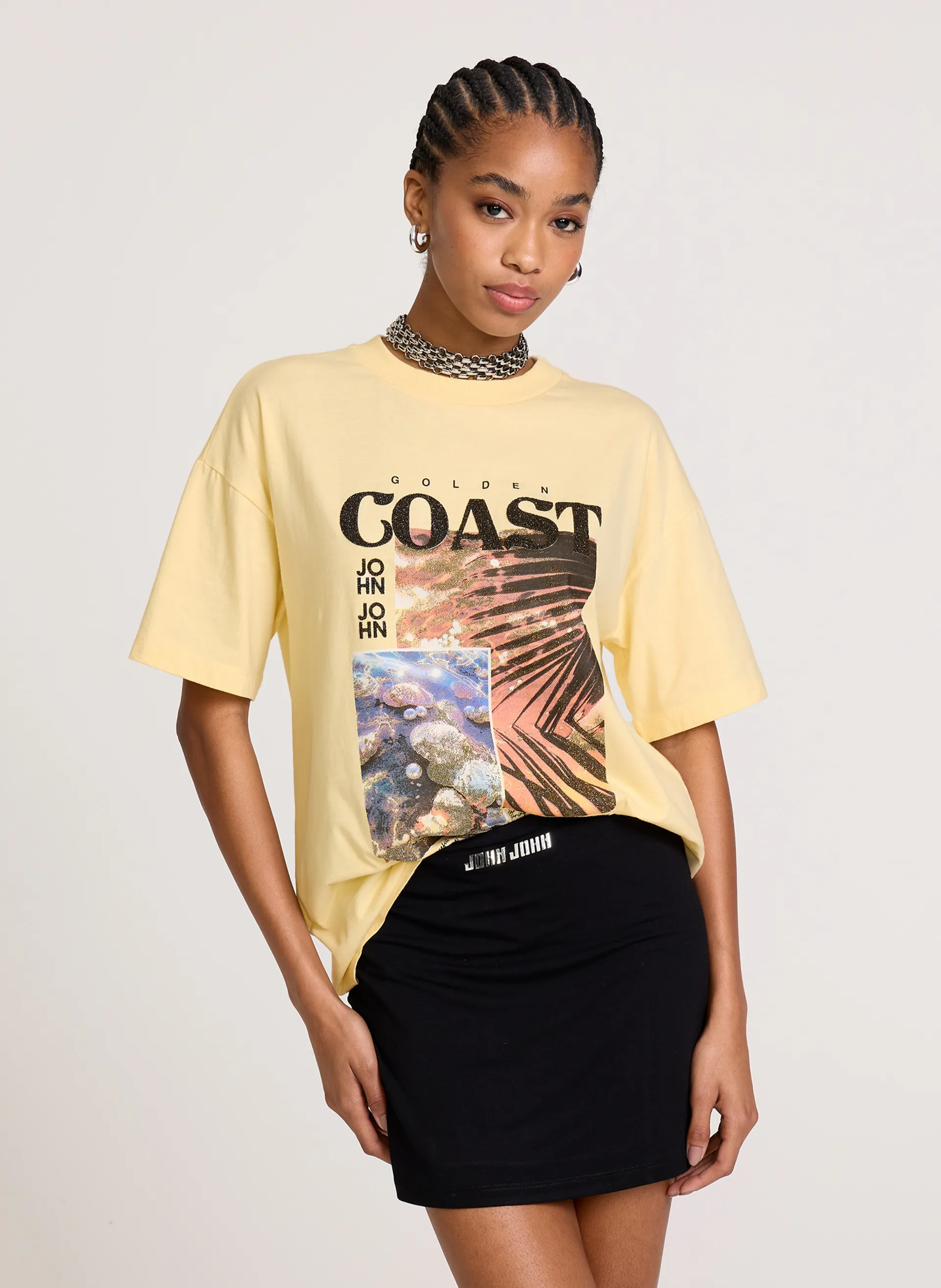 Camiseta Reta Golden Coast John John Feminina