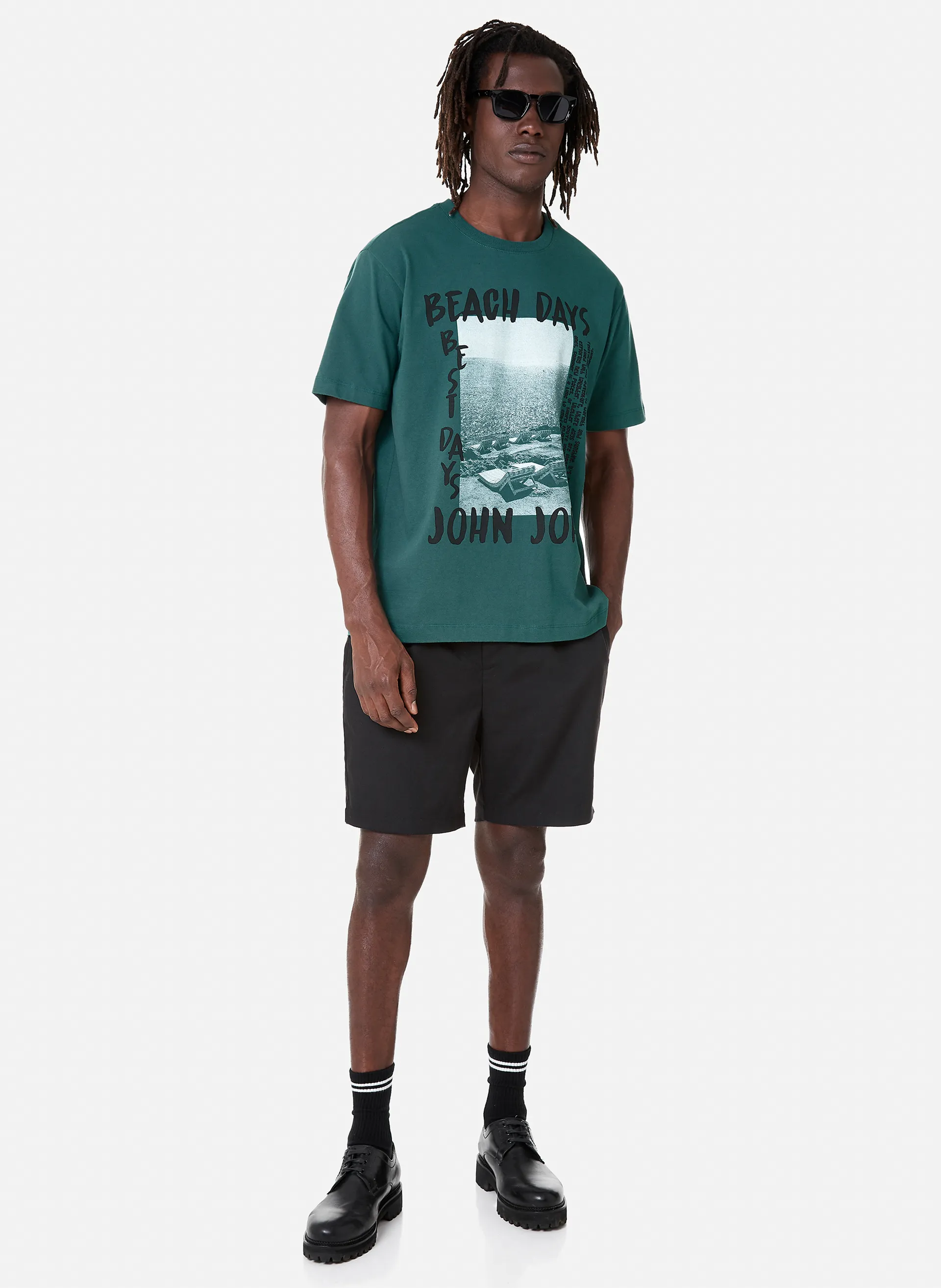 Bermuda Alfaiataria Lenon Black John John Masculina