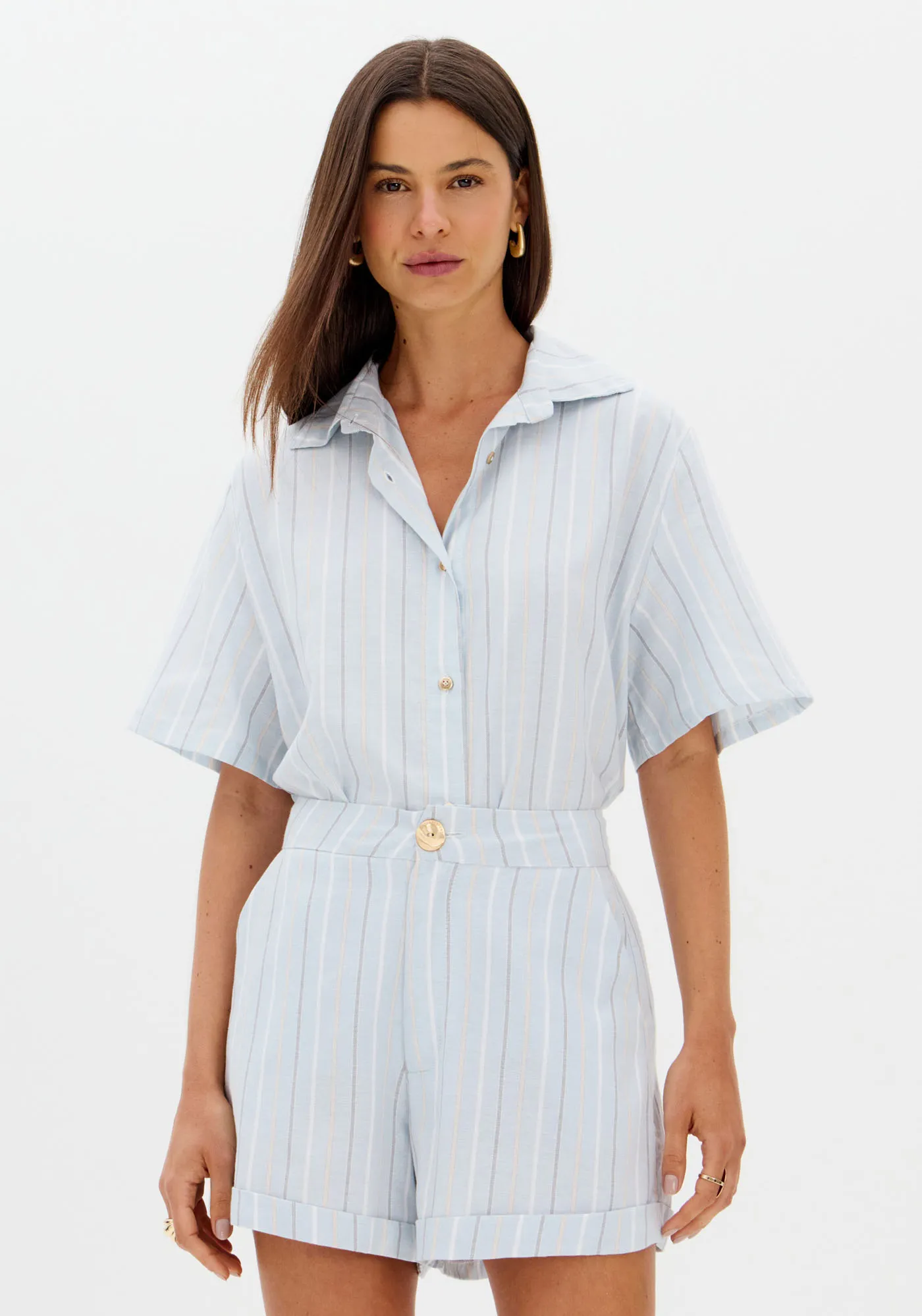 Camisa Manga Curta Oversized