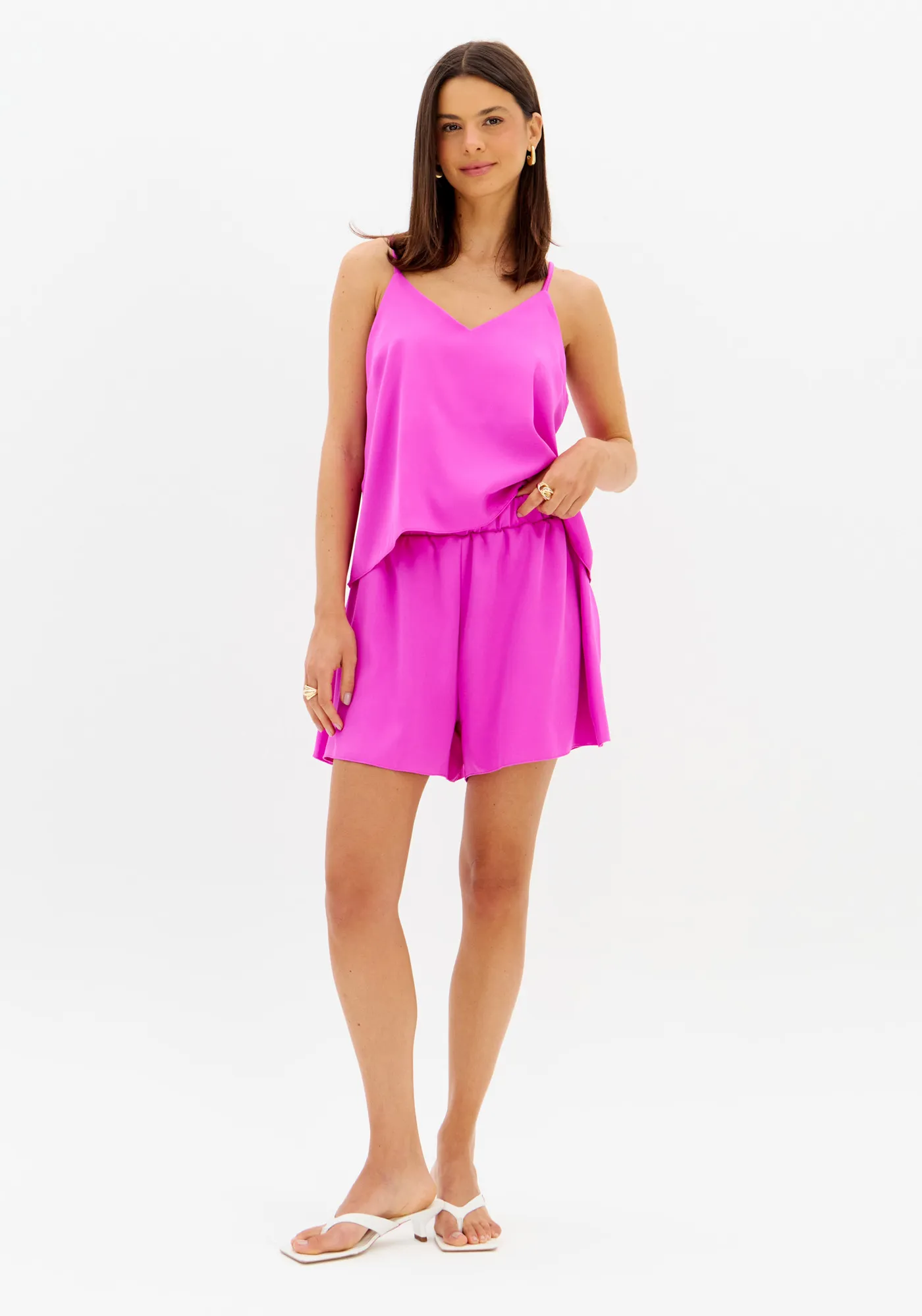 Short Cintura Alta Com Amarração