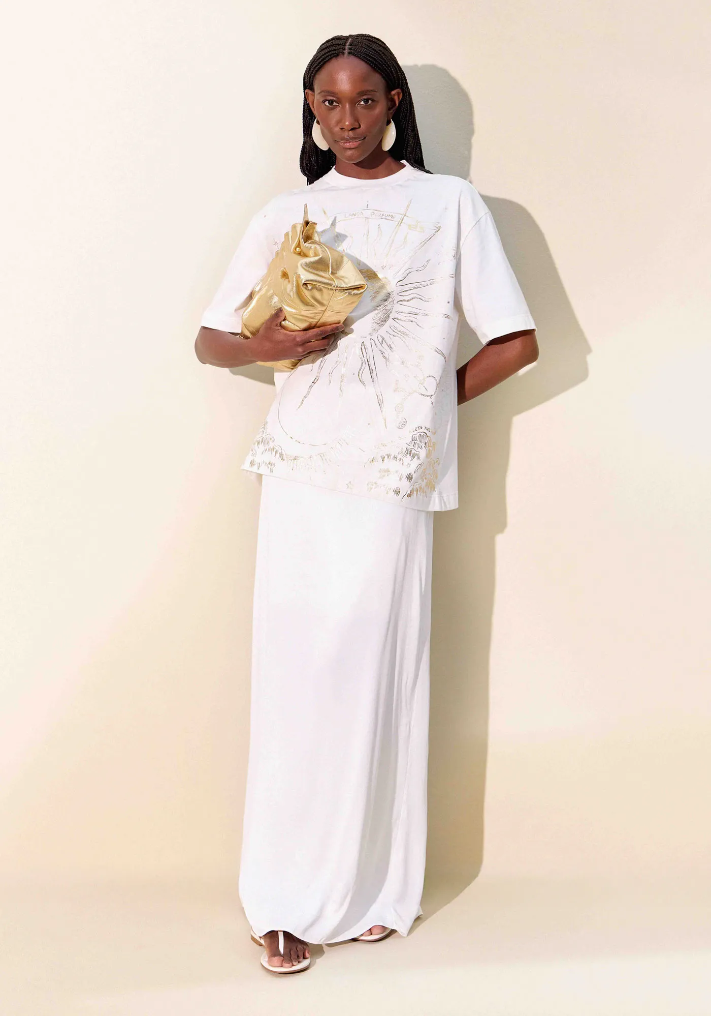 Saia Super Midi Com Cintura Alta