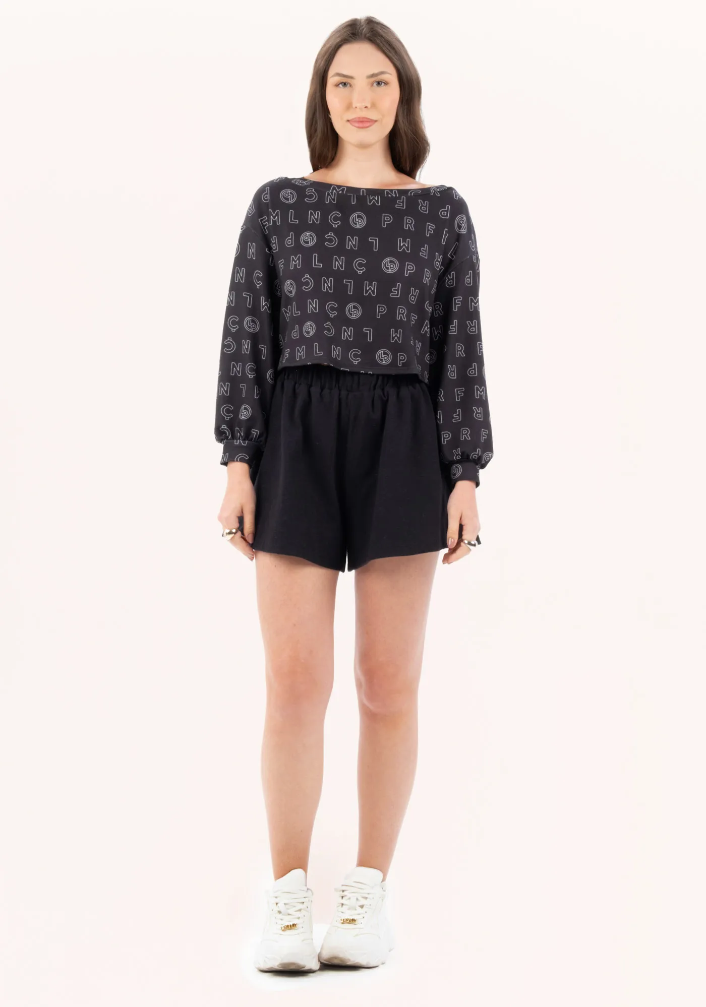 Short Amplo De Cintura Alta