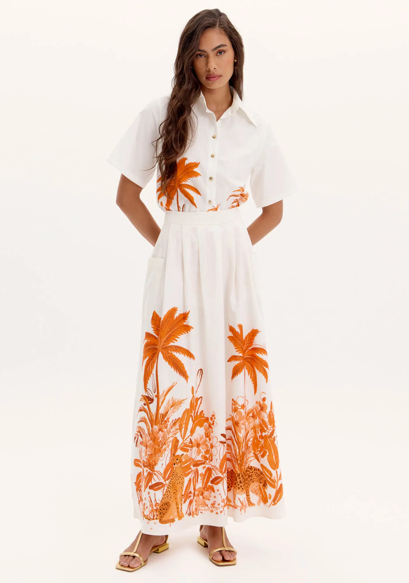 Saia Super Midi Com Bolsos