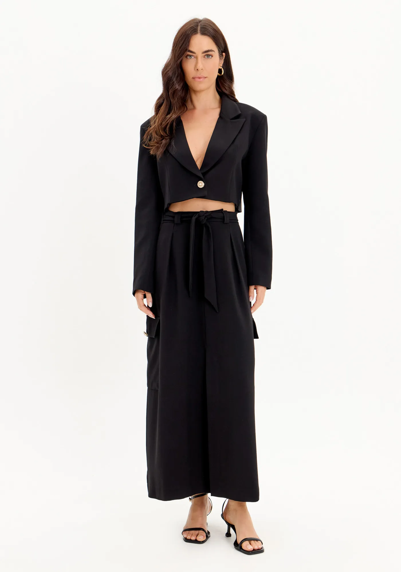 Saia Super Midi Evasê Com Faixa