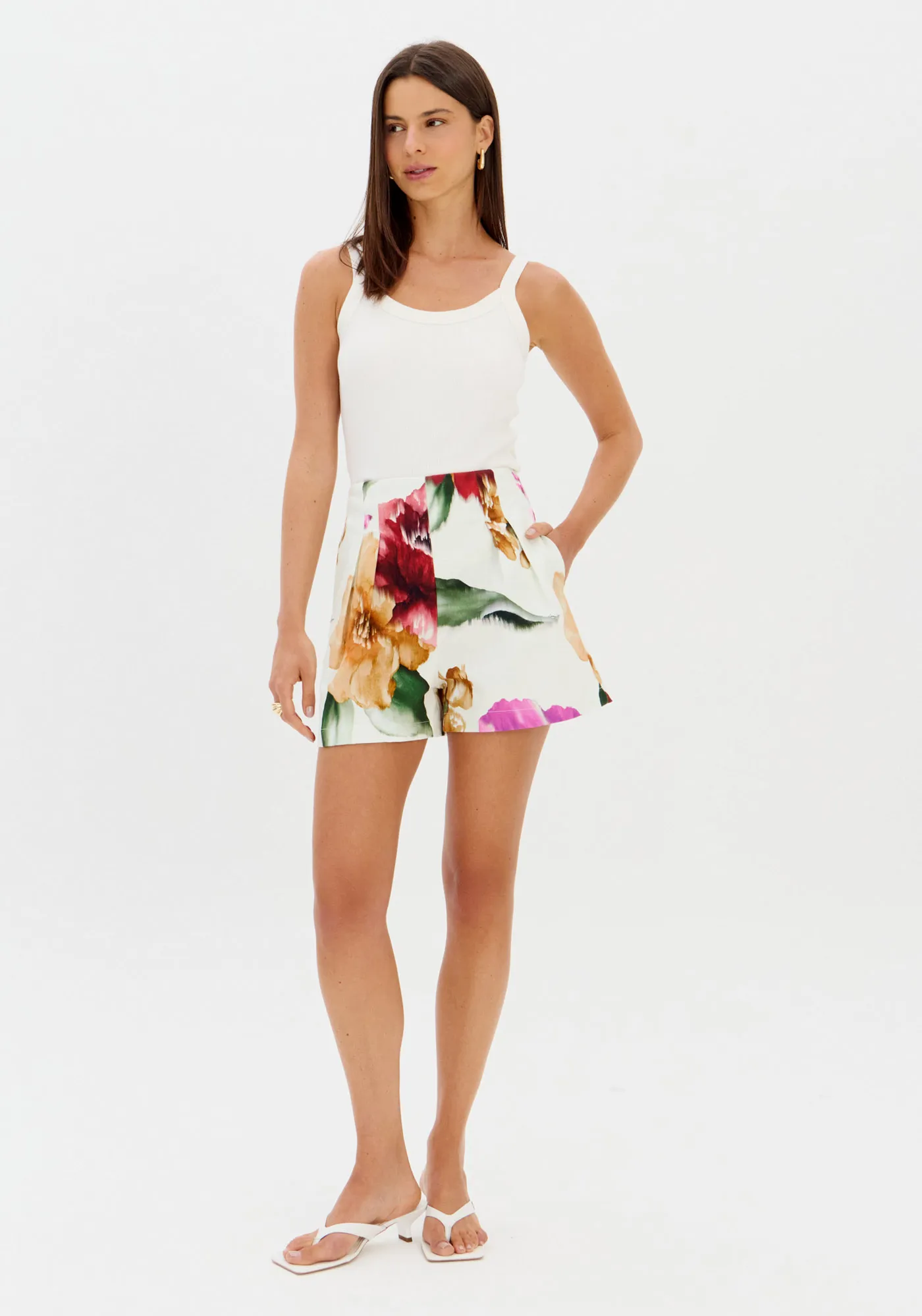 Short Alfaiataria Com Cintura Alta