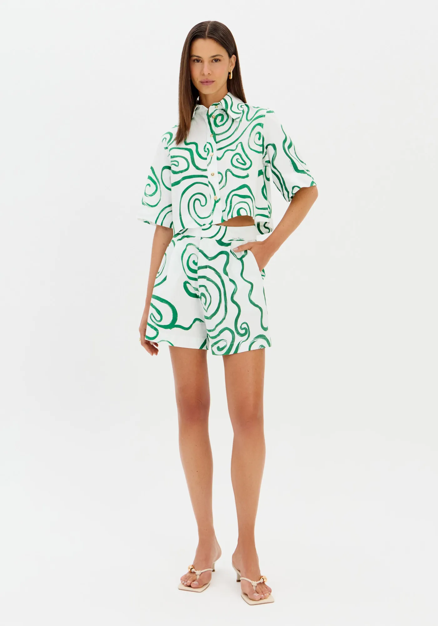 Short Cintura Alta Estampado