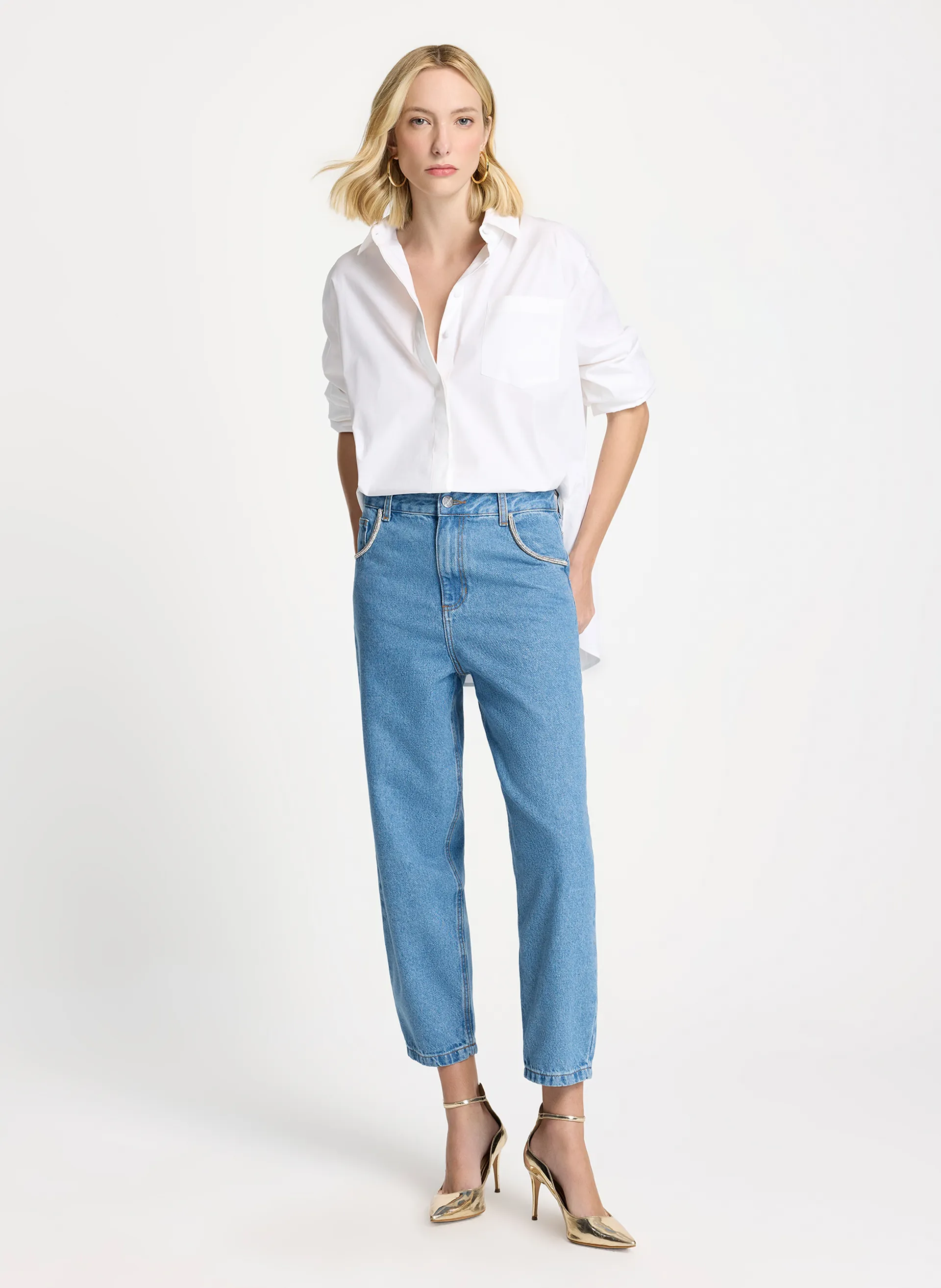 Calça Le Lis Balloon Alexandra Jeans Feminina