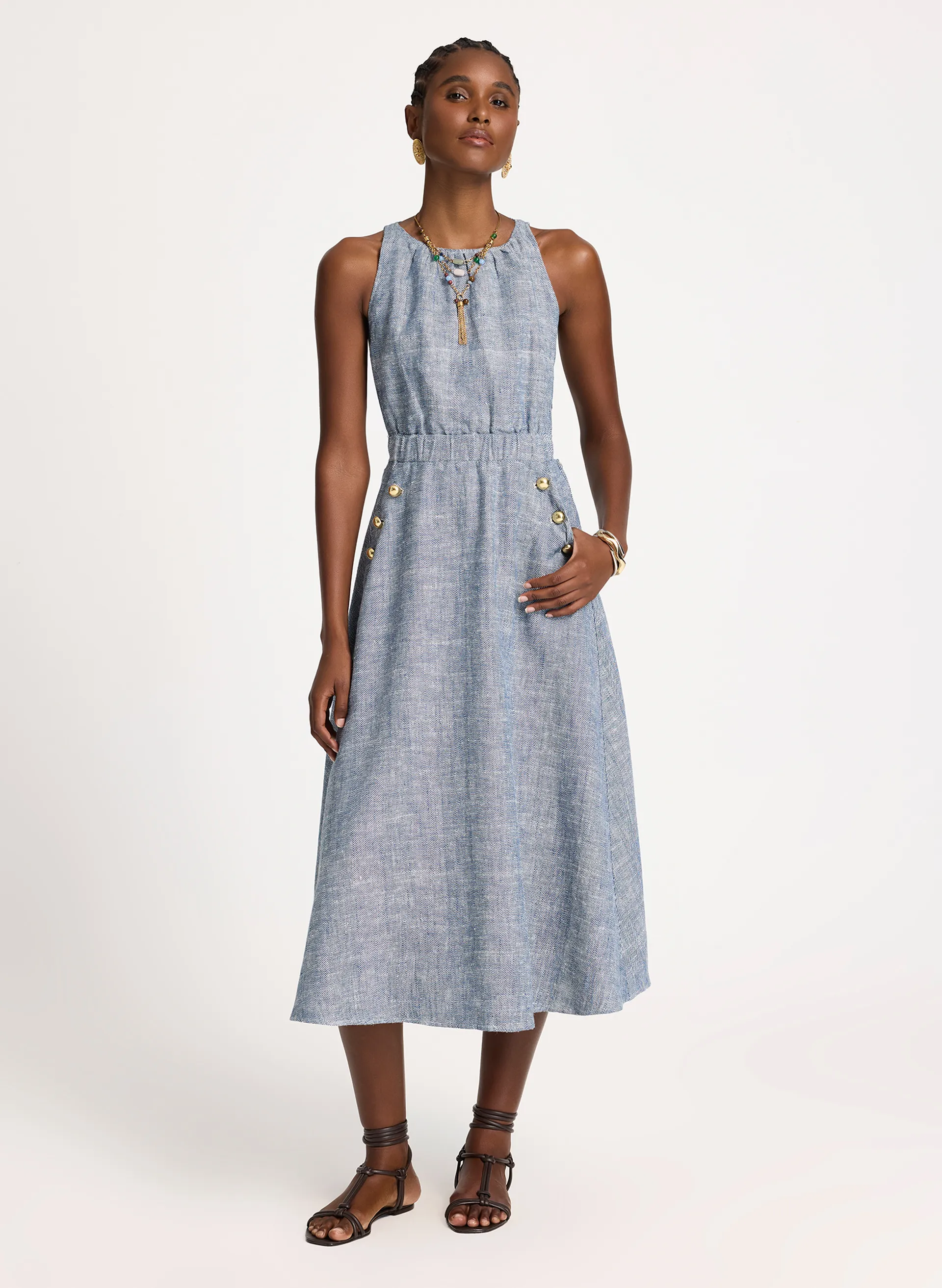 Vestido Le Lis Midi Tereza Feminino