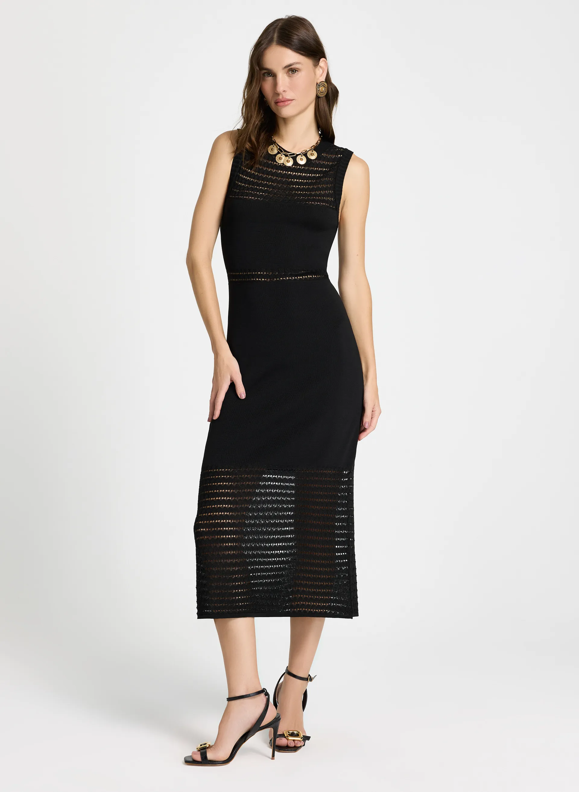 Vestido Le Lis Alicia Tricot Midi Feminino