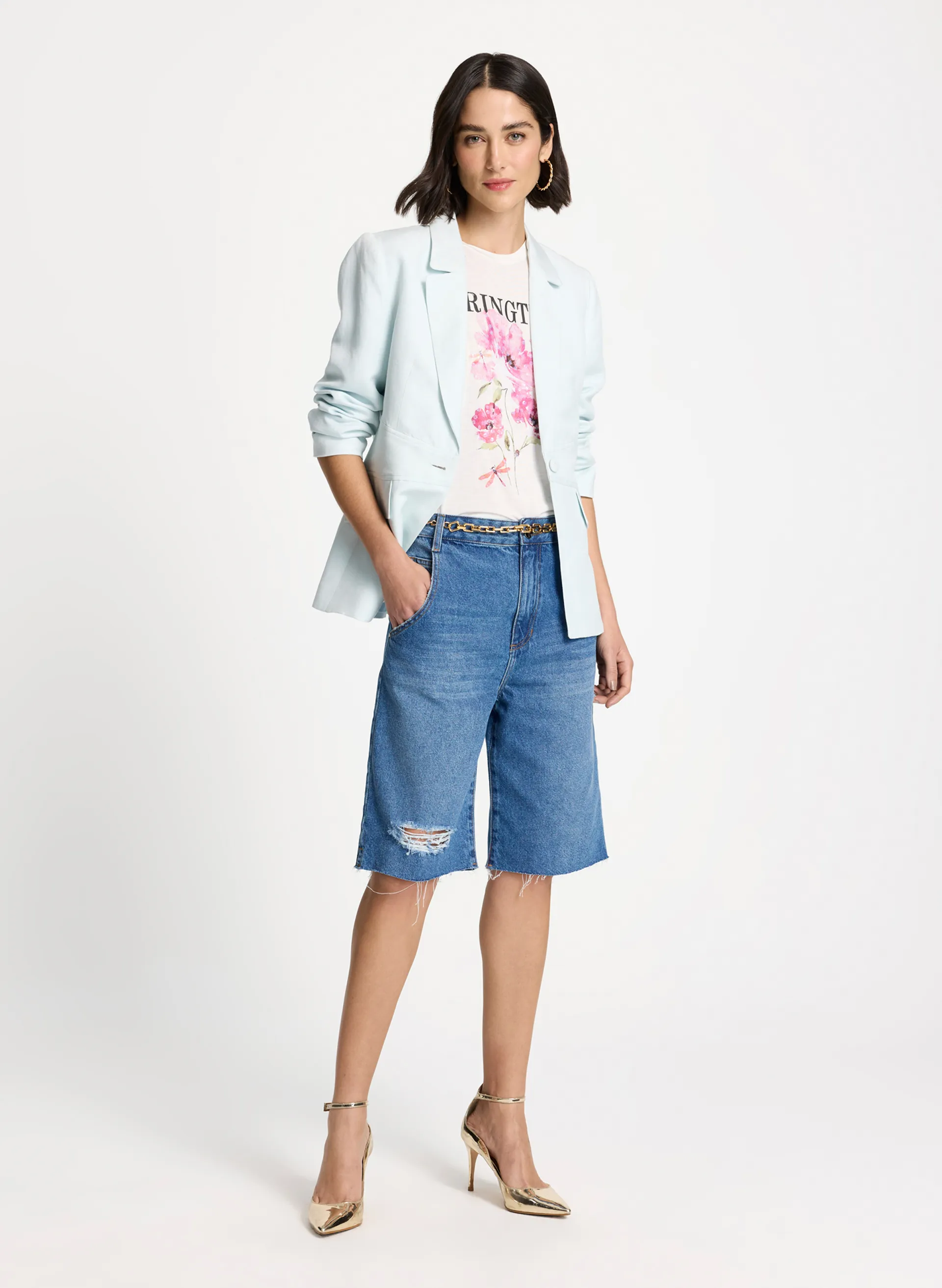 Bermuda Le Lis Faith Jeans Feminina