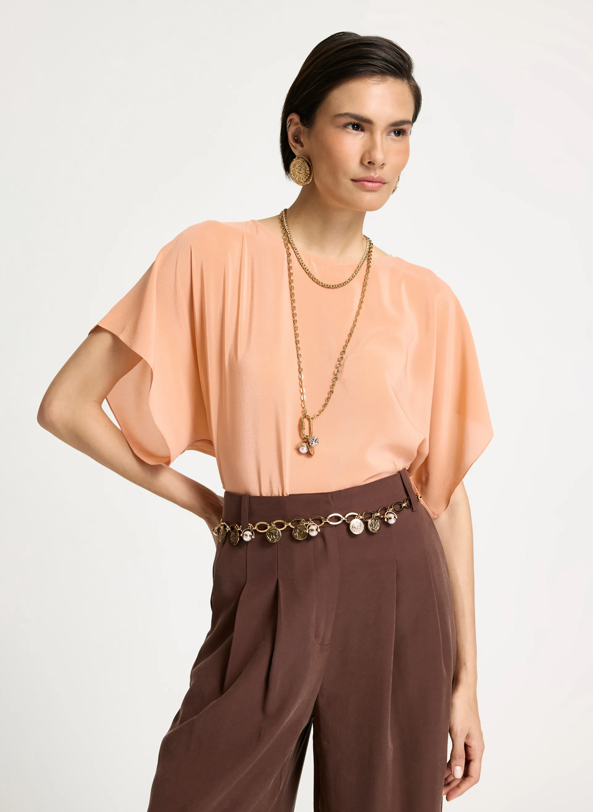 Blusa Le Lis Isla Charlotte Seda Feminina