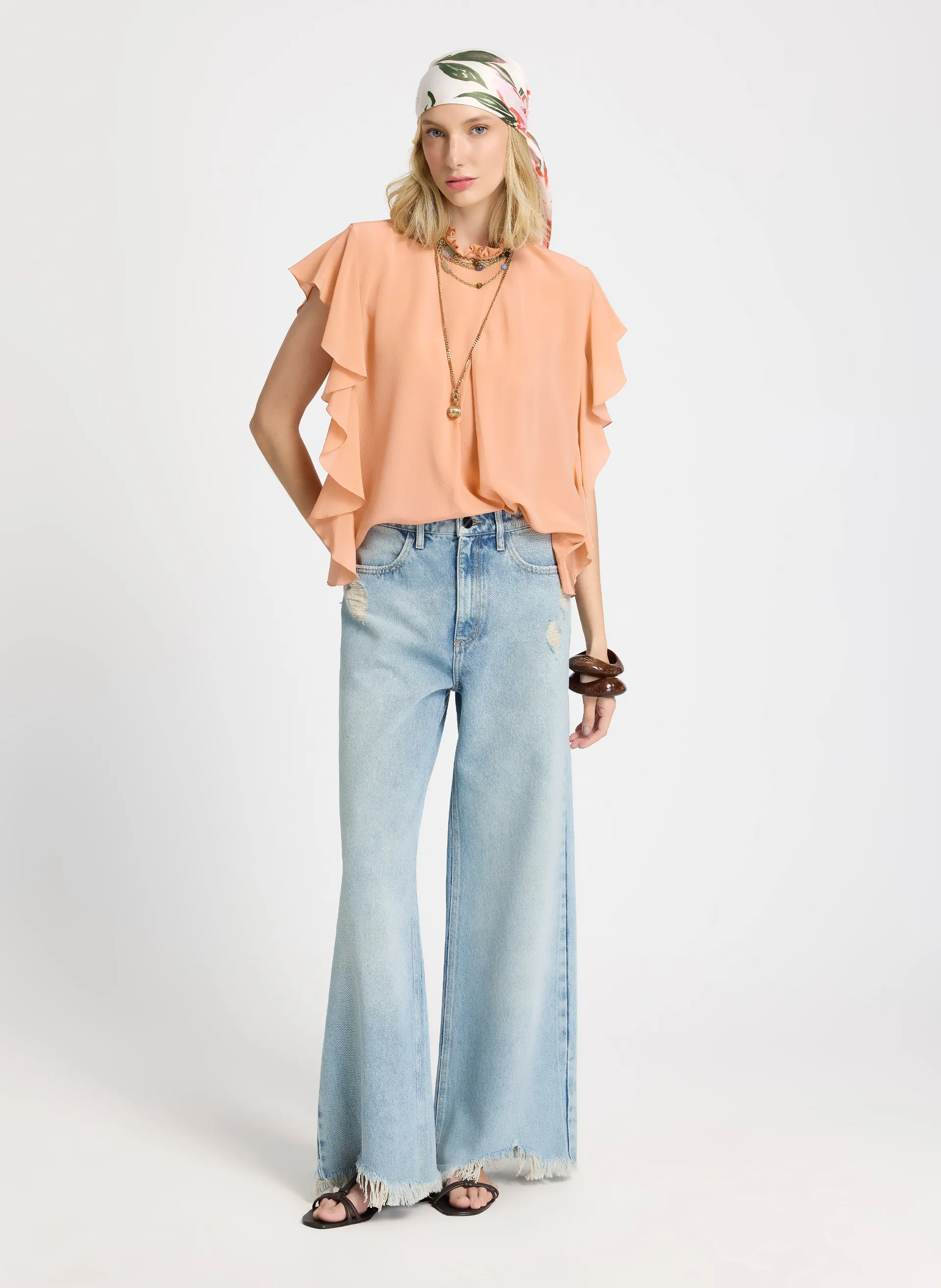 Calça Le Lis Pantalona Mila Jeans Feminina