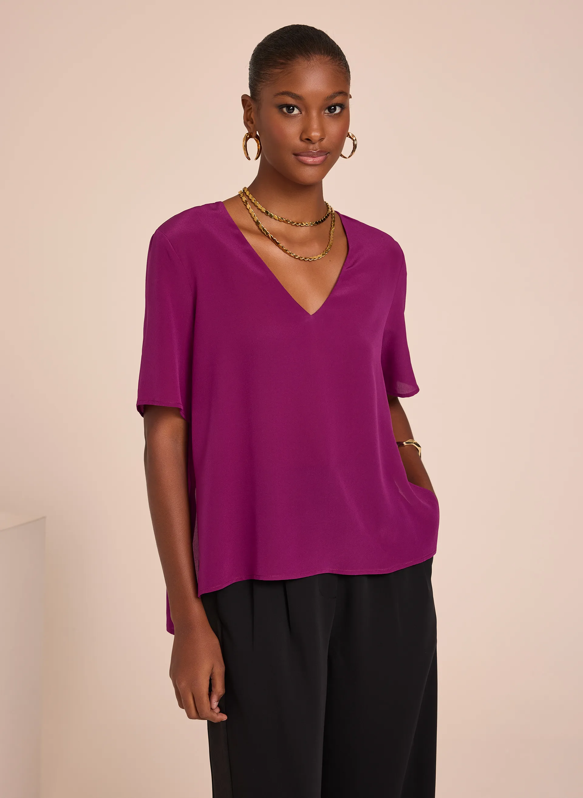 Blusa Le Lis Lica Nyla Seda Feminina