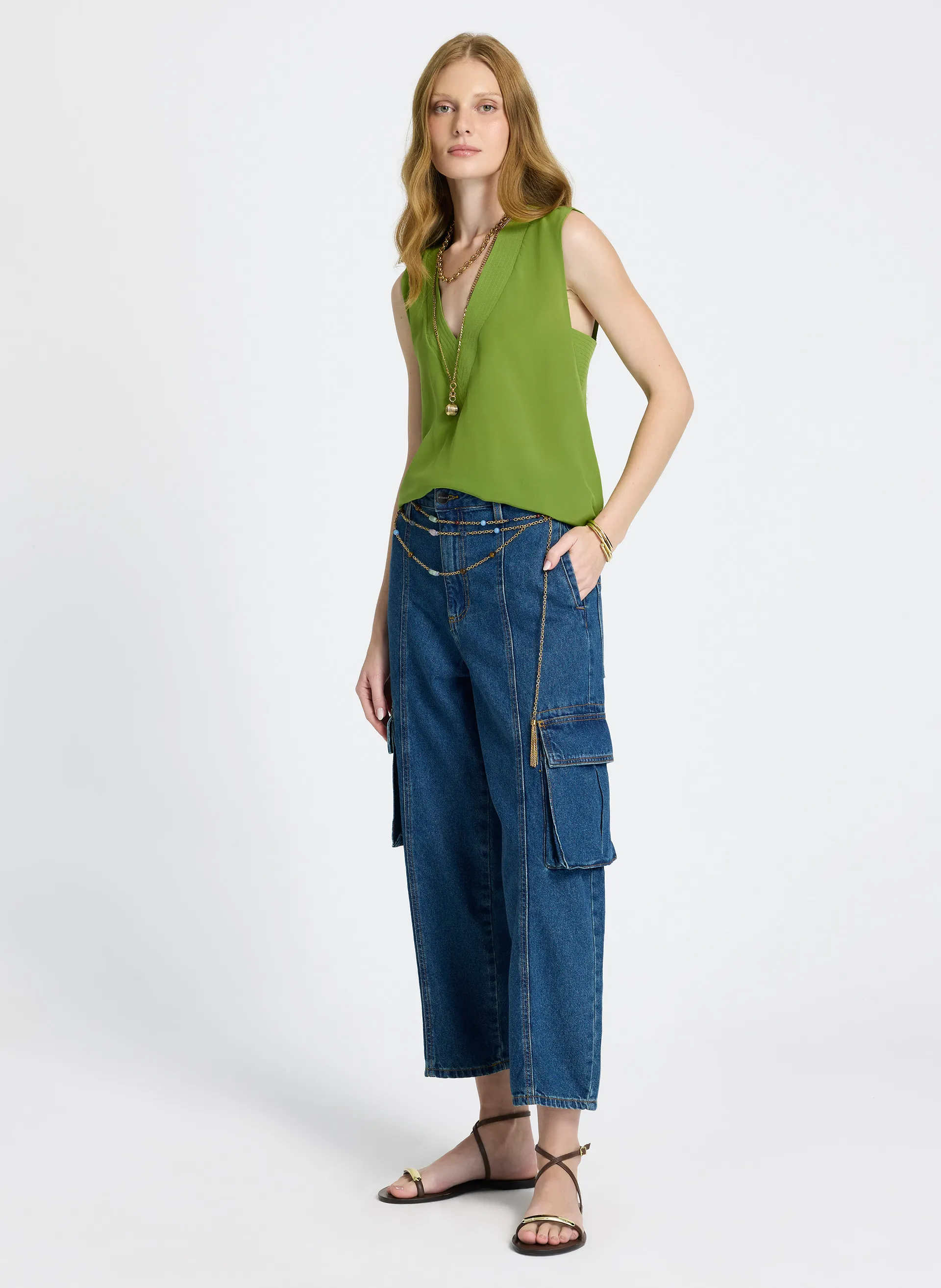 Calça Le Lis Cargo New Marina Jeans Feminina