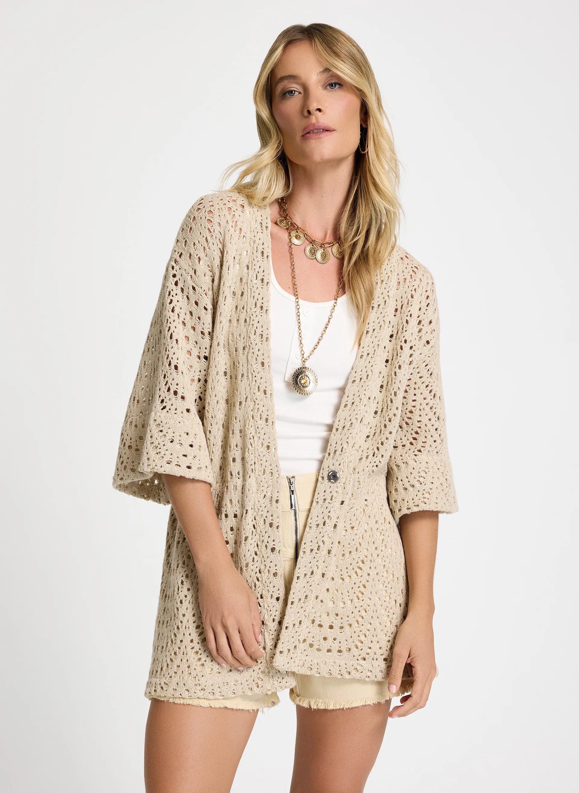 Kimono Le Lis Elisha Tricot Feminino